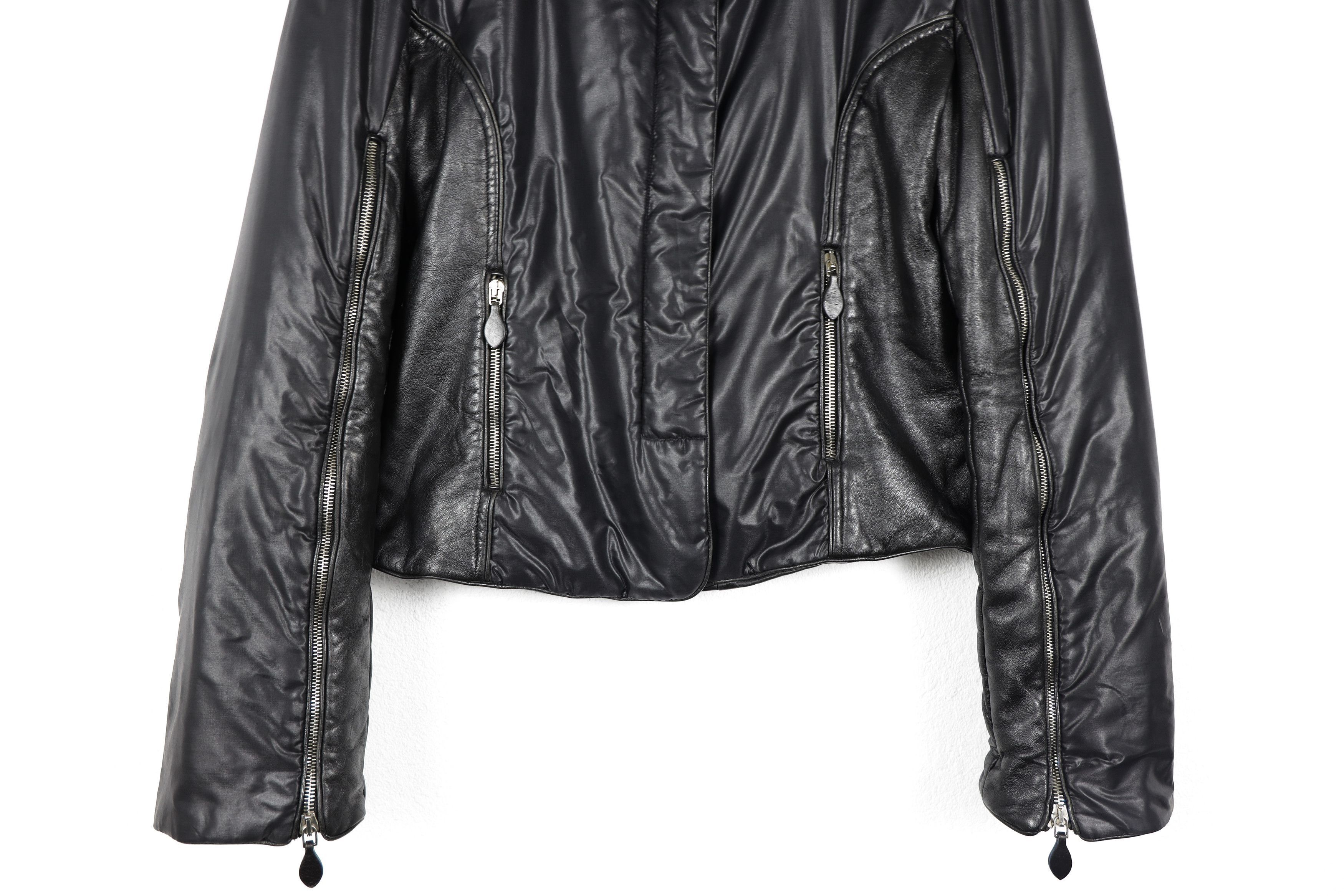 Ermanno Scervino Ermanno Scervino Nylon Leather Collar Design Biker Jacket Size M / US 6-8 / IT 42-44 - 3 Thumbnail