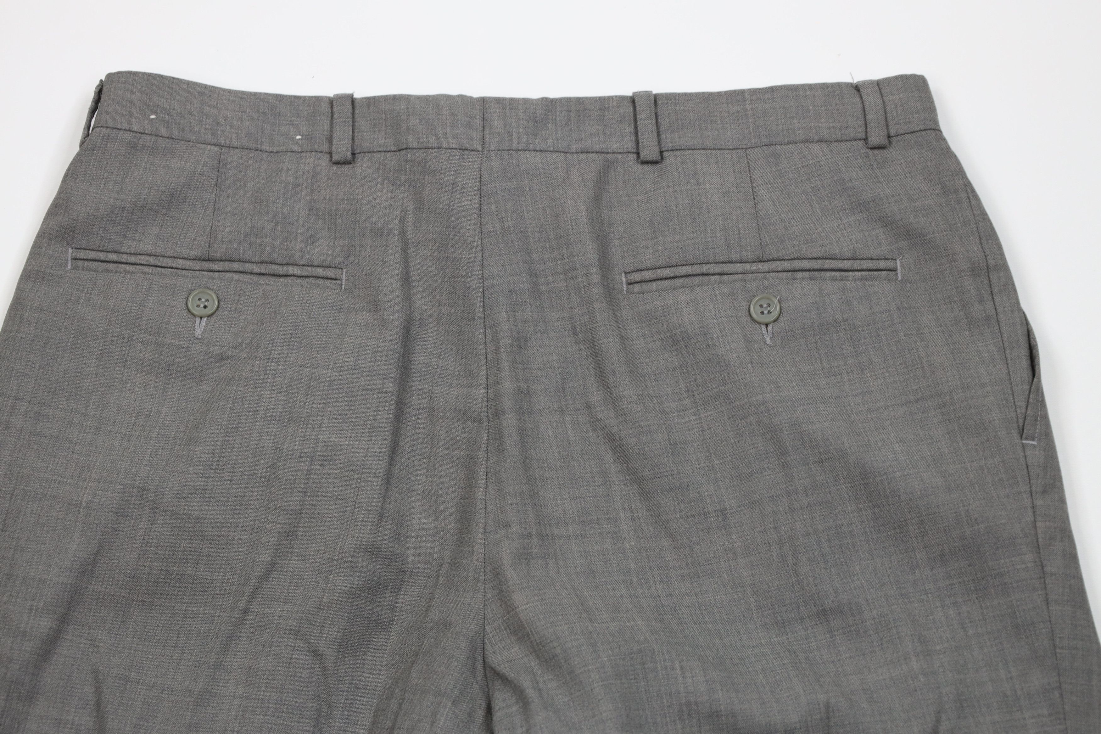 Ralph Lauren Vintage Ralph Lauren Wool Wide Leg Chino Pants Heather Gray Size US 34 / EU 50 - 10 Thumbnail