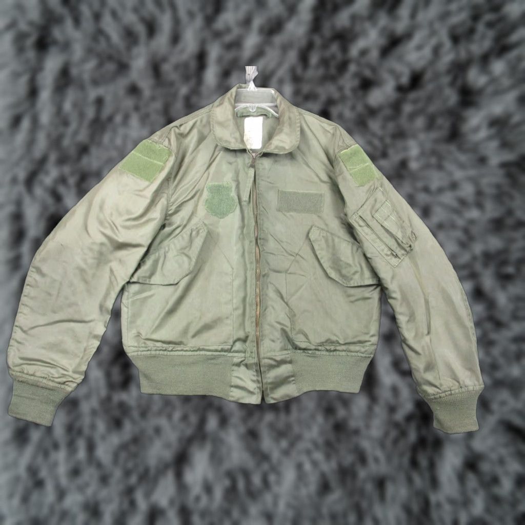 Alpha Industries VINTAGE CWU-36P flight jacket Large Men Bomber Jacket Green USA Army Aviation Aramid Nomex Size US L / EU 52-54 / 3 - 1 Thumbnail