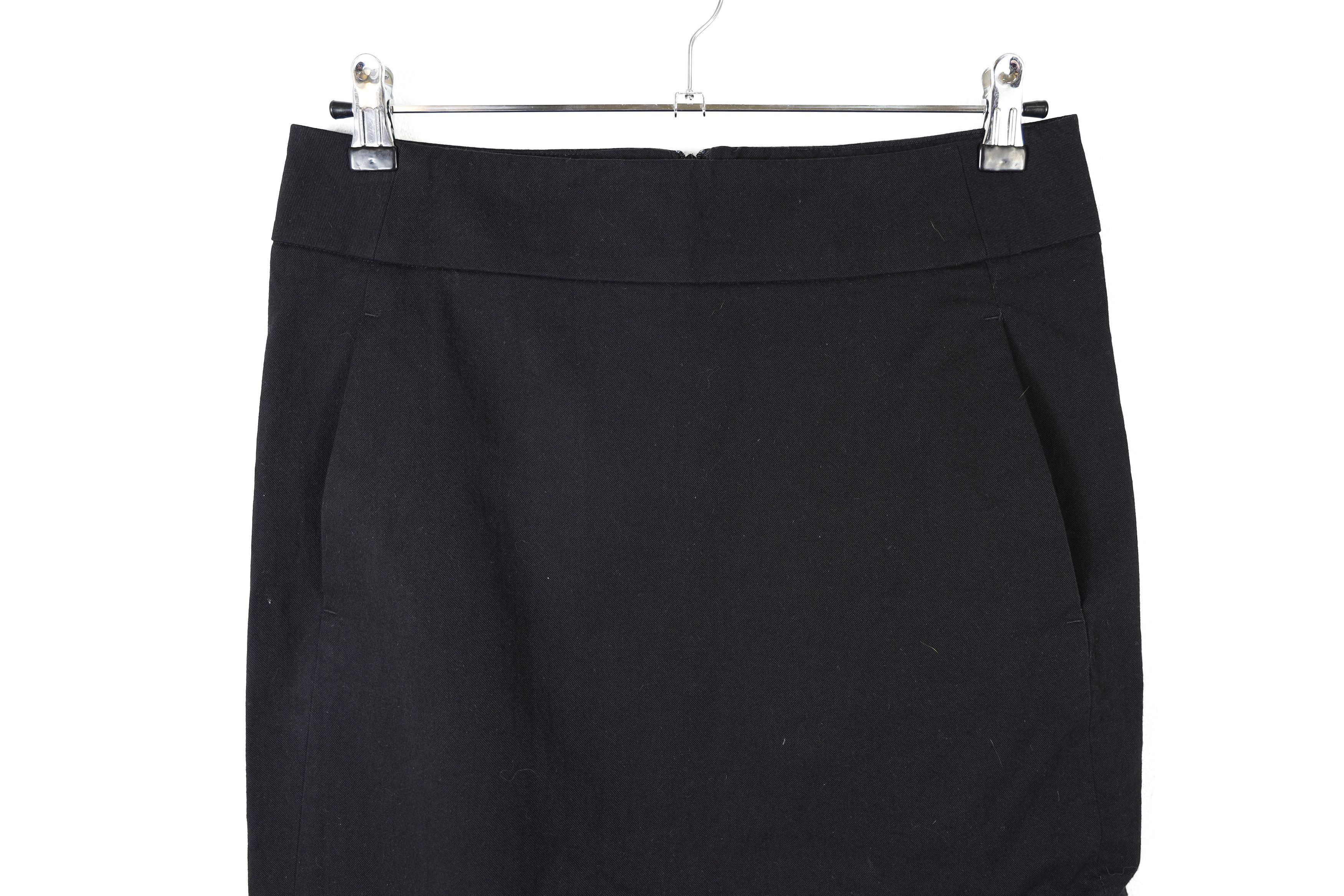Dries Van Noten Womens Dries Van Noten Black Pockets Midi Skirt Size 25" / US 0 / IT 36 - 2 Thumbnail