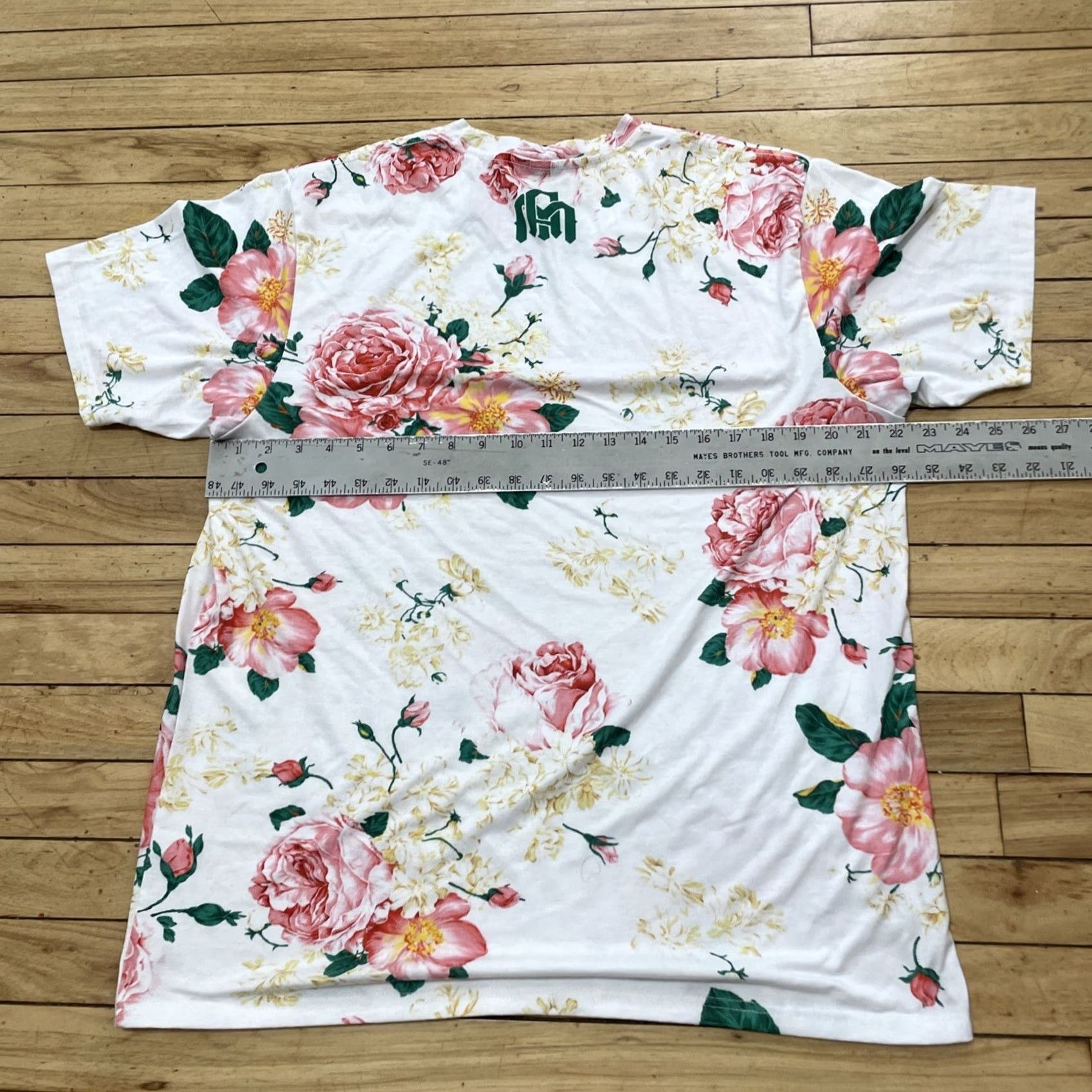 ALOHAS Into the AM T Shirt Men XL Floral White Pink Green Club Aloha Graphic Tee 44" Size US XL / EU 56 / 4 - 7 Thumbnail