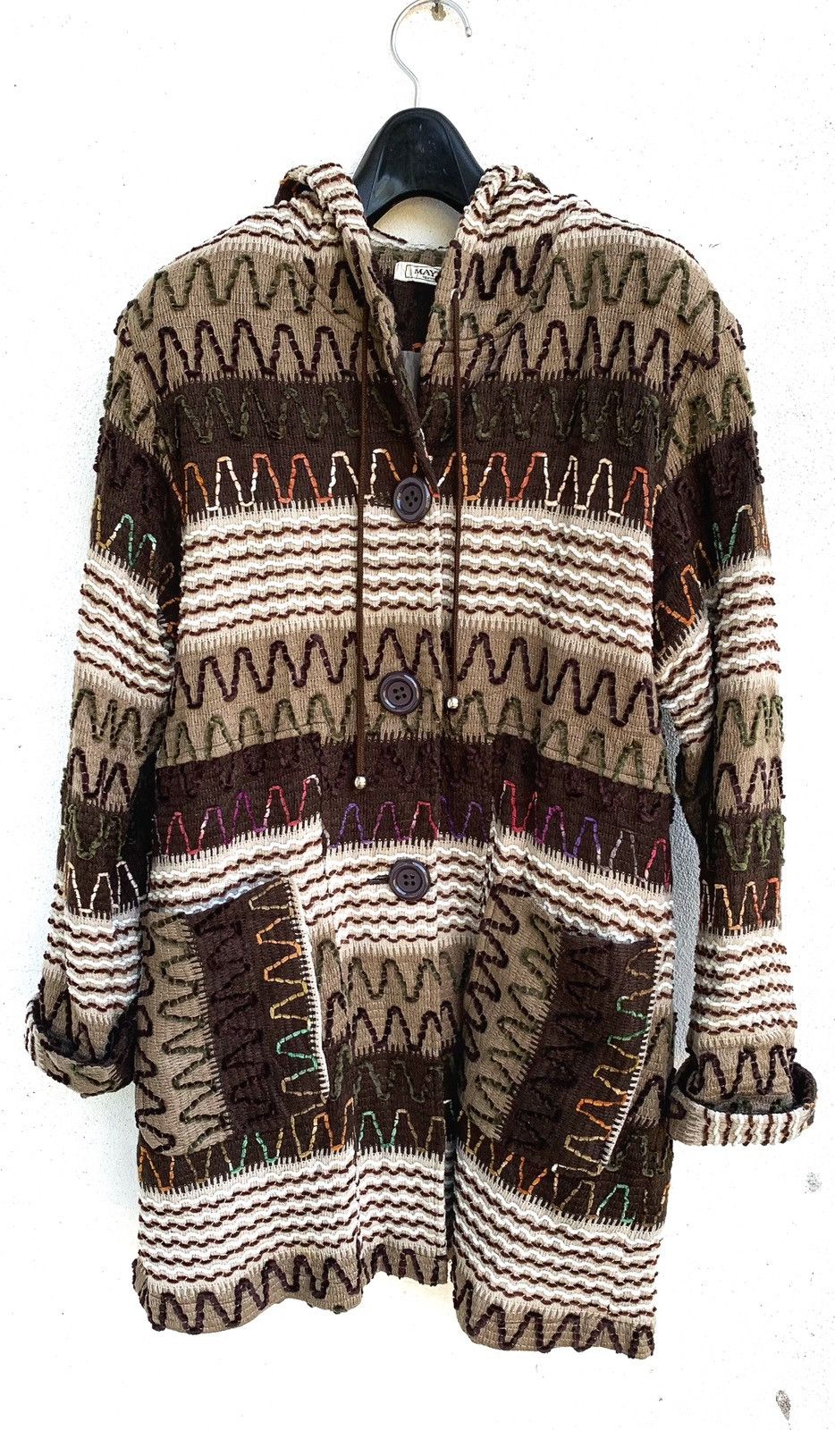 Japanese Brand × Traditional Weatherwear × Vintage Vintage Buttons Ups Jacket with Hoodie Size L / US 10 / IT 46 - 2 Thumbnail