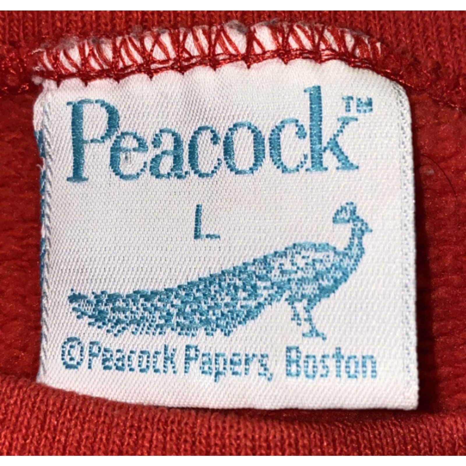 Vintage VINTAGE Peacock Sweatshirt L Mens Red Fleece Lined DAMN RIGHT Size L USA Size US L / EU 52-54 / 3 - 5 Thumbnail