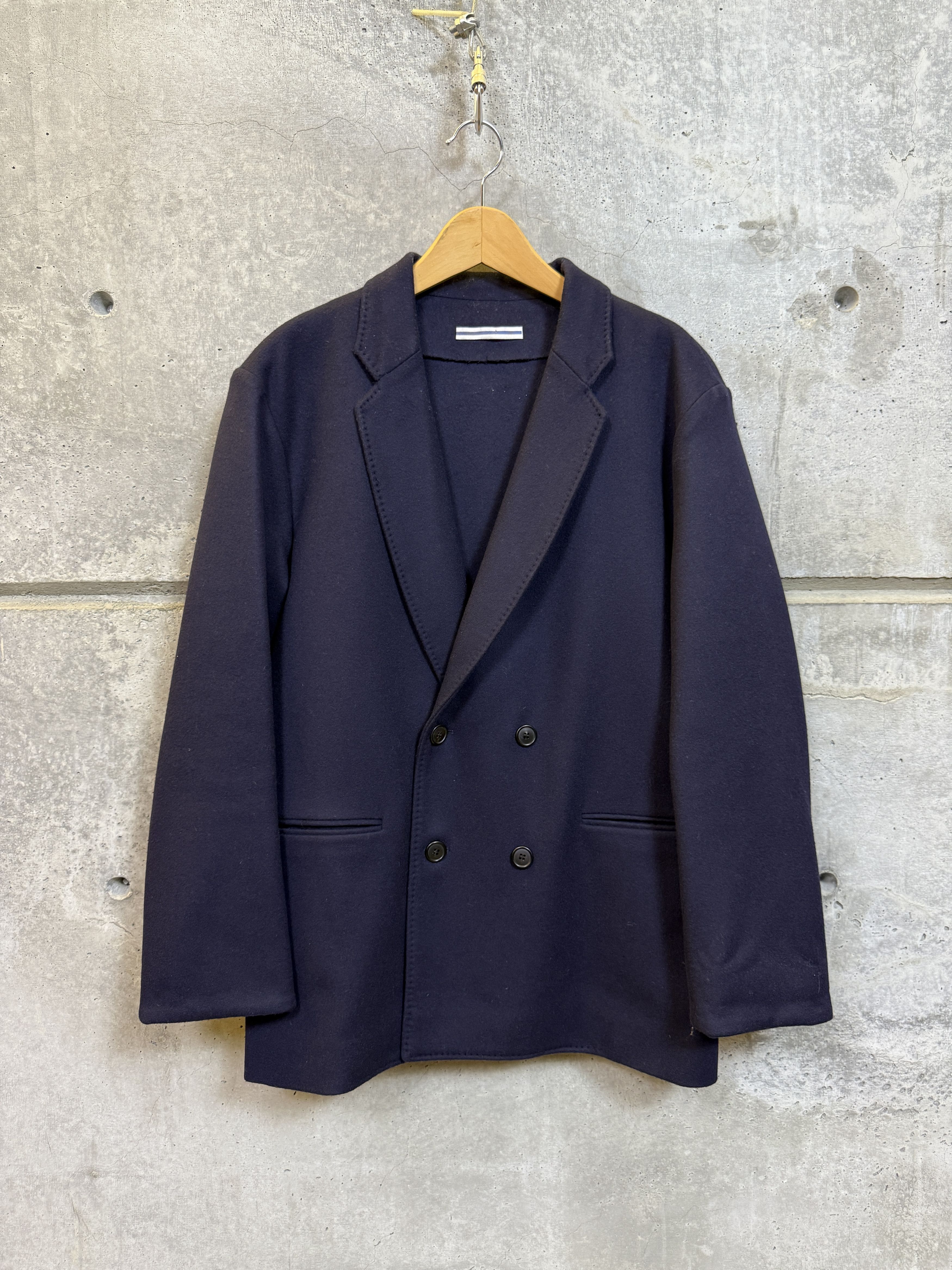 Cristaseya Cristaseya Wool Cashmere Navy Blazer Size US L / EU 52-54 / 3 - 1 Thumbnail