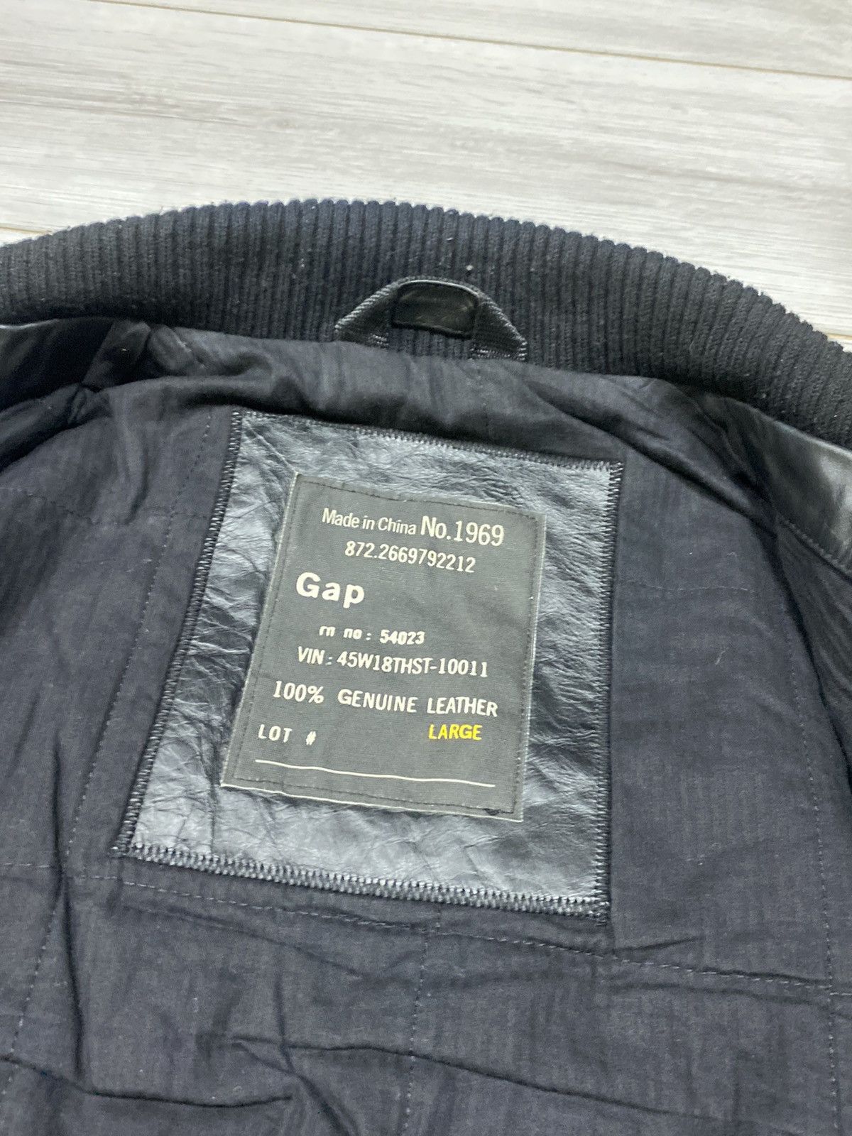 Gap GAP vintage leather jacket zip up Size US L / EU 52-54 / 3 - 8 Thumbnail
