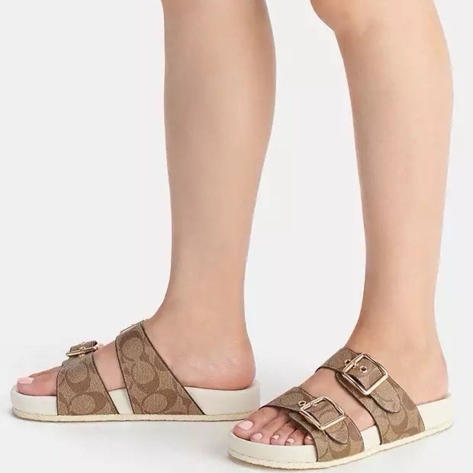 Coach NEW COACH Allanah Slide Sandal Women's CK412 Chalk us 10 Size US 10 / IT 40 - 9 Thumbnail