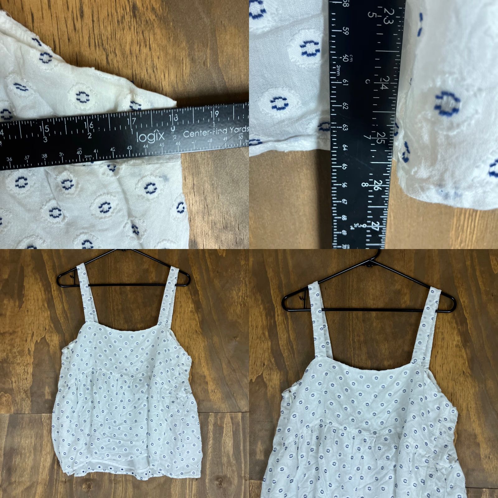Loft LOFT Womens Blouse White Blue Sweetheart Tank Lined Lightweight 12 Shirt Womens Adult 12 White Blue Size XL / US 12-14 / IT 48-50 - 8 Thumbnail