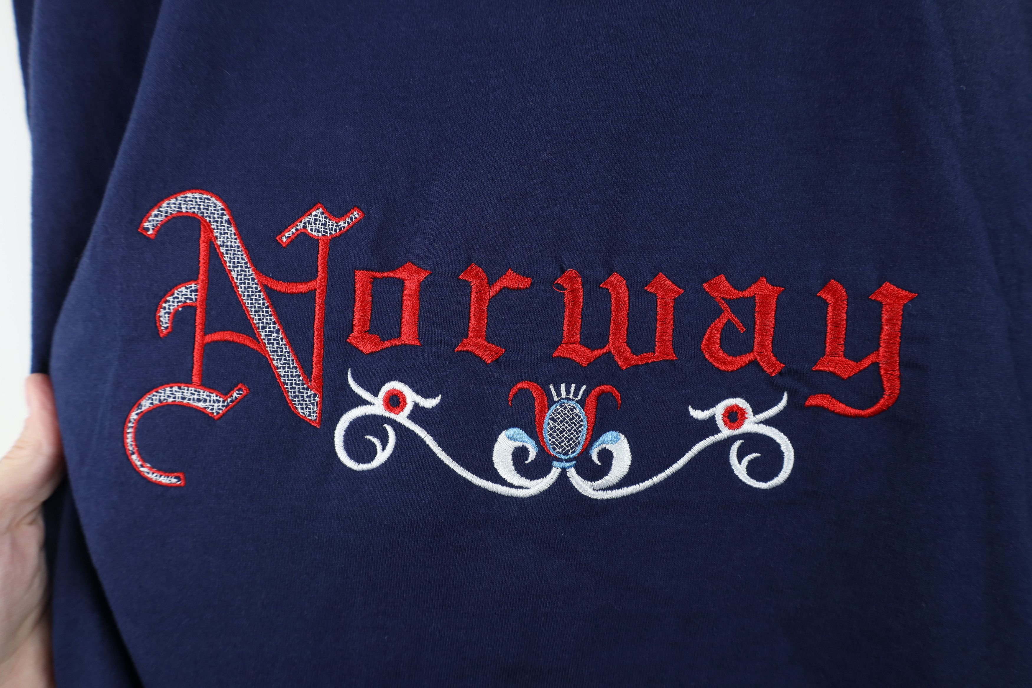 Vintage Vintage 90s Streetwear Spell Out Norway Short Sleeve T-Shirt Size US L / EU 52-54 / 3 - 4 Thumbnail