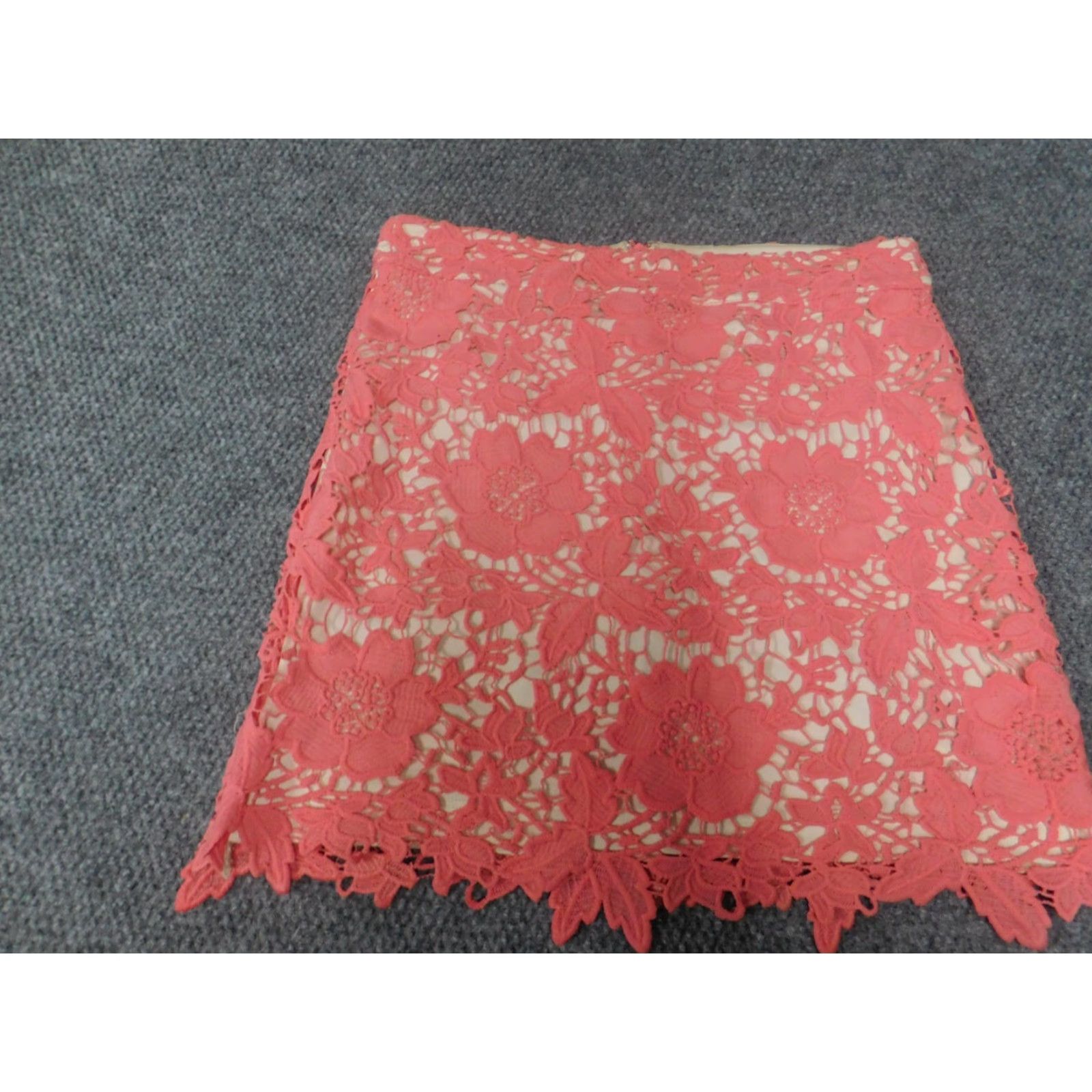 Loft LOFT Skirt Womens 6 Pink A-line Floral Lined Knee Length Zipper Regular Women Size 28" / US 6 / IT 42 - 5 Thumbnail