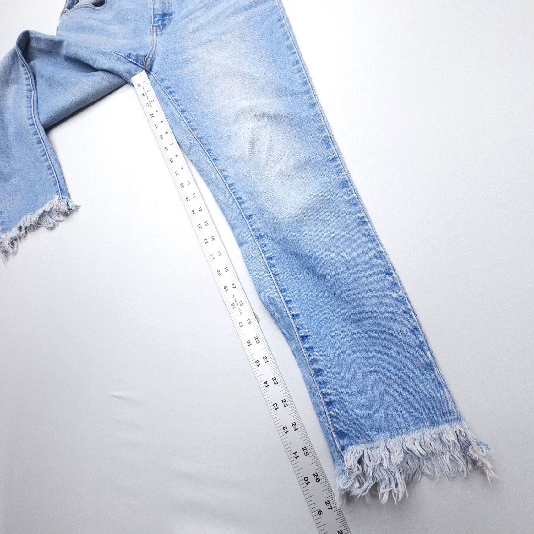 Vintage KanCan High Rise Skinny Jeans Womens 5 / 26 Raw Hem Blue Stretch Ankle Denim Jeans, 26, Blue, 5-Pocket, Slim, Regular, Jean, Black? Size 26" / US 2 / IT 38 - 4 Thumbnail