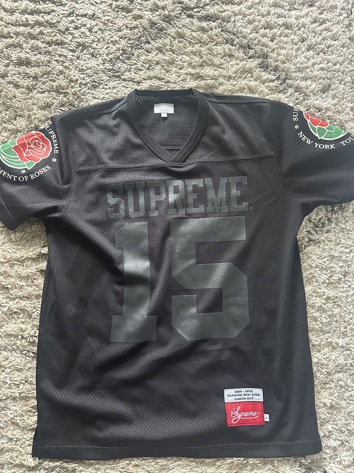 Supreme Supreme Rose Bowl Tournament of Roses Jersey Red #15 | Grailed