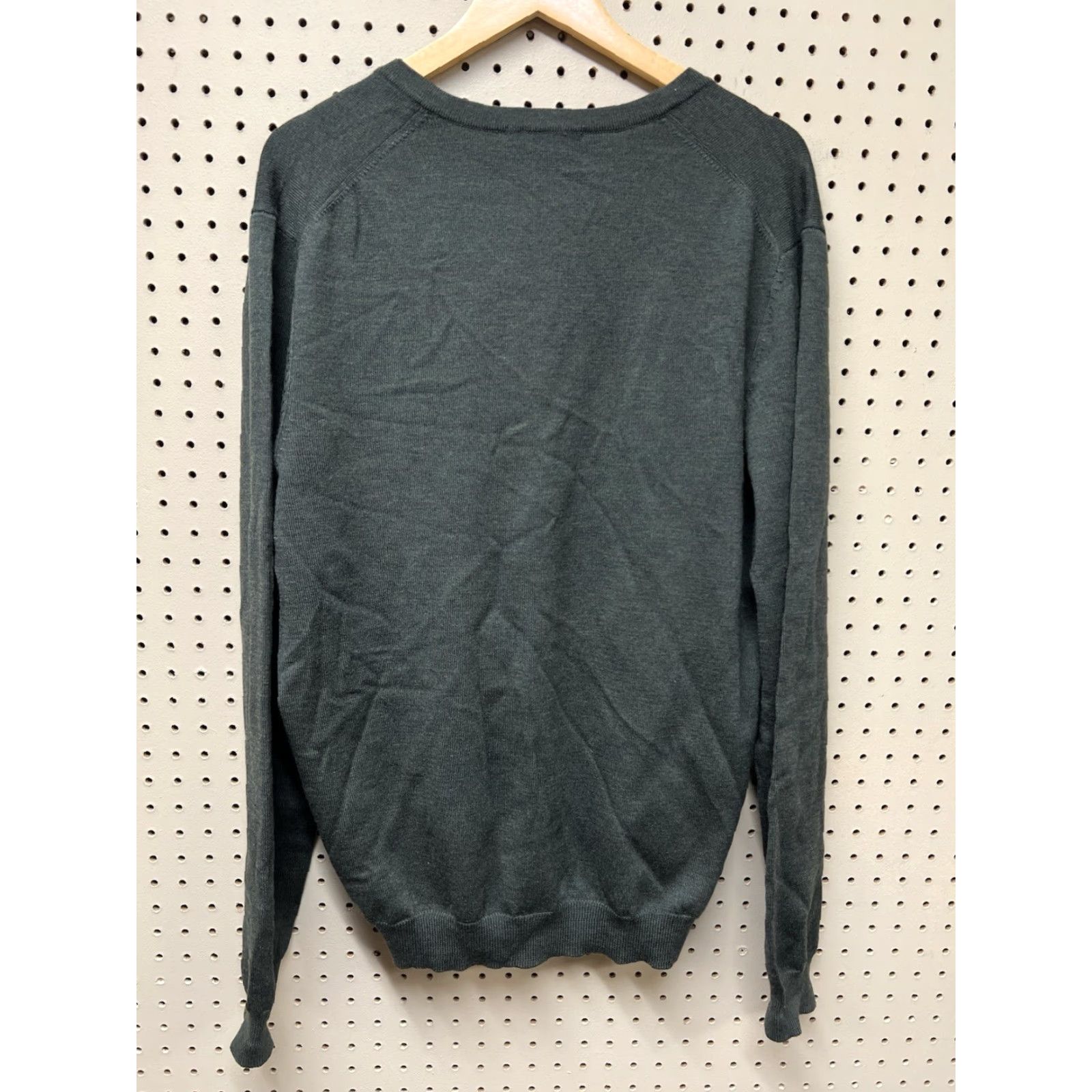 Brooks Brothers Brooks Brothers Men’s V-Neck Sweater Extra Fine Merino Wool Blend Green Large Size US L / EU 52-54 / 3 - 2 Thumbnail