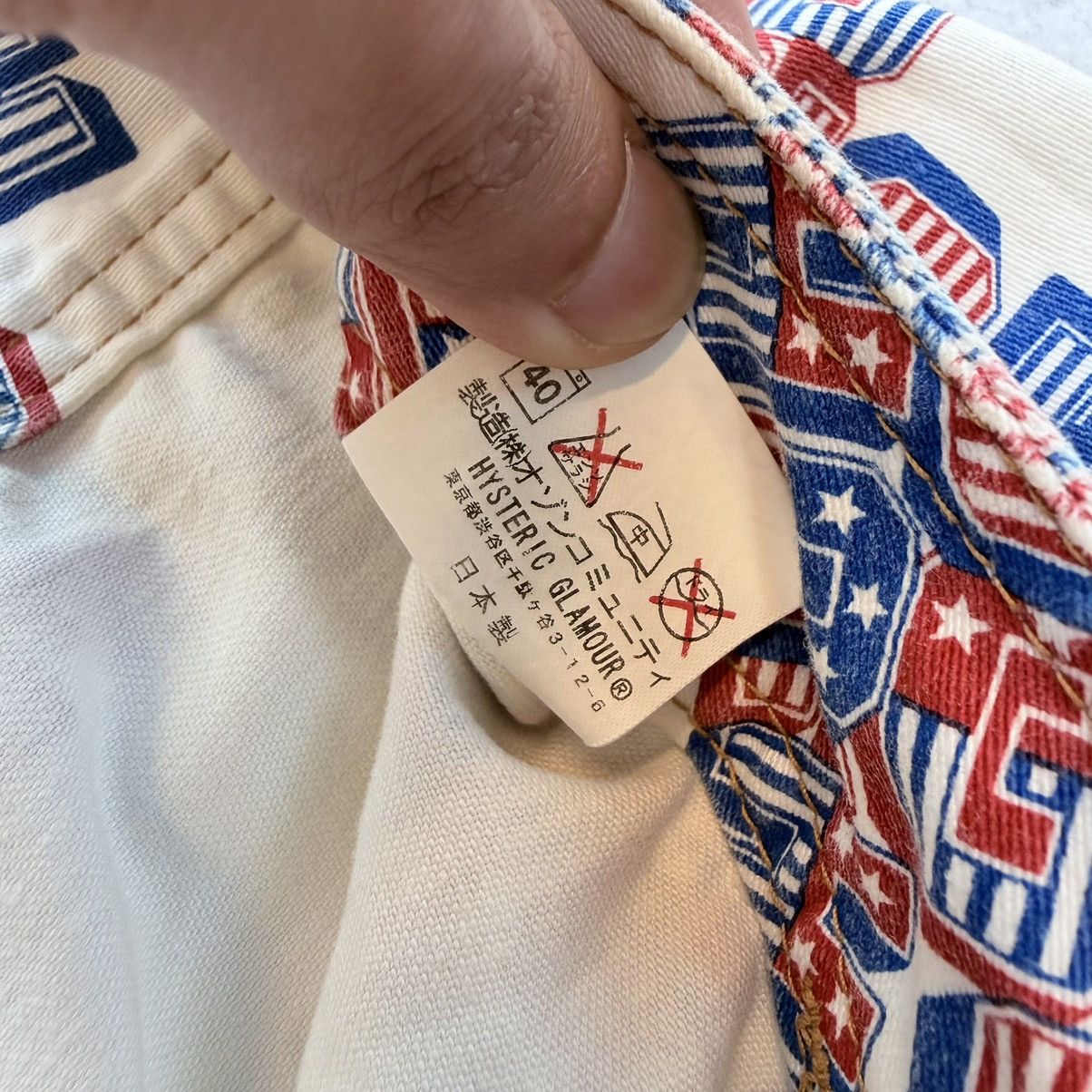 Hysteric Glamour 1990s Hysteric Glamour American Flag Logo Printed Mini Skirt Size 28" / US 6 / IT 42 - 6 Thumbnail