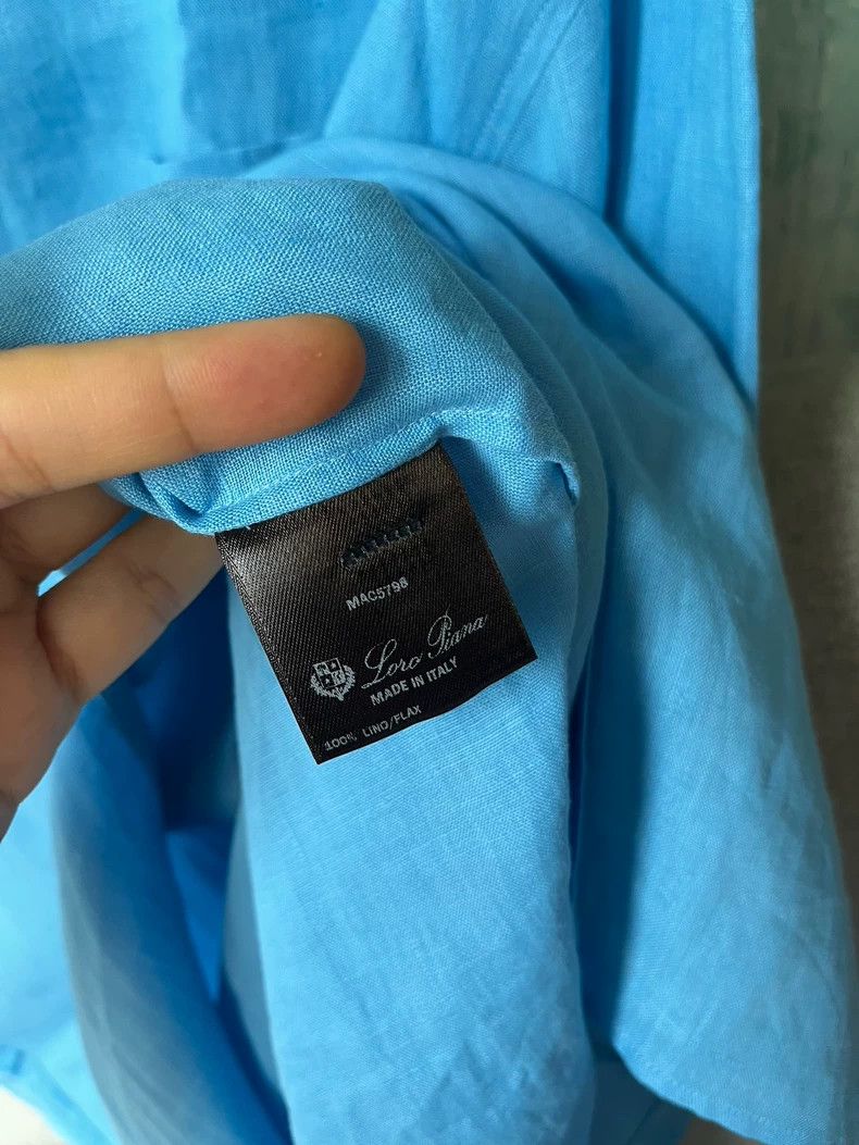 Loro Piana LORO PIANA Blue linen shirt Size M / US 6-8 / IT 42-44 - 4 Thumbnail