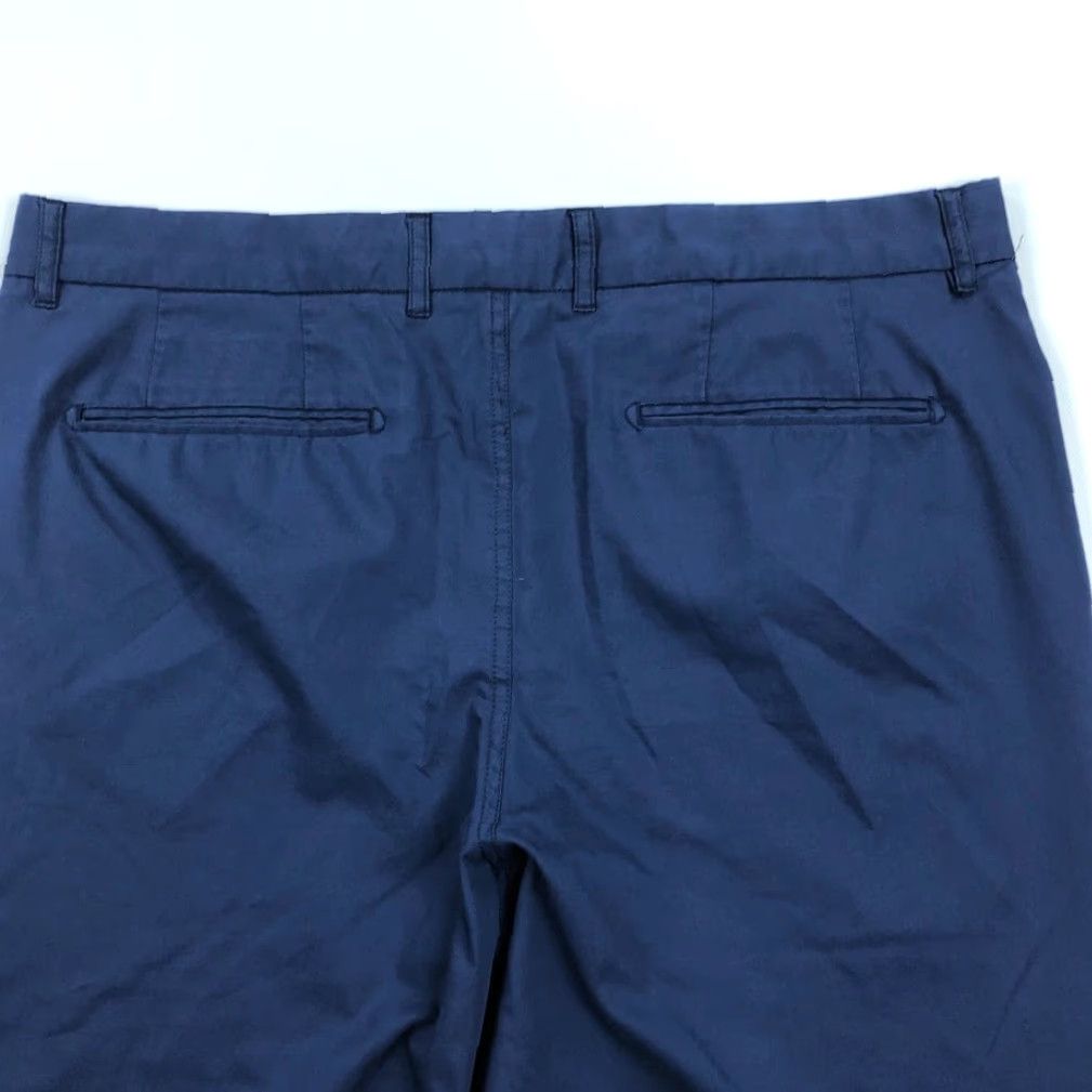 Vintage Holderness & Bourne The Warner Pants Men 38x32 Navy Tailored Stretch Chino Flat Front Belt Loops Pockets Size US 38 / EU 54 - 4 Thumbnail