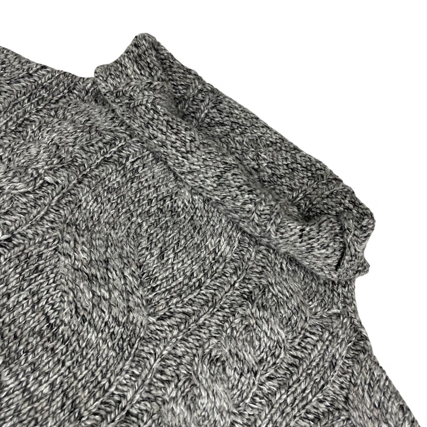 Banana Republic Banana Republic Mens Chunky Cable-Knit Fisherman Turtleneck Sweater Gray XL Size US XL / EU 56 / 4 - 2 Thumbnail