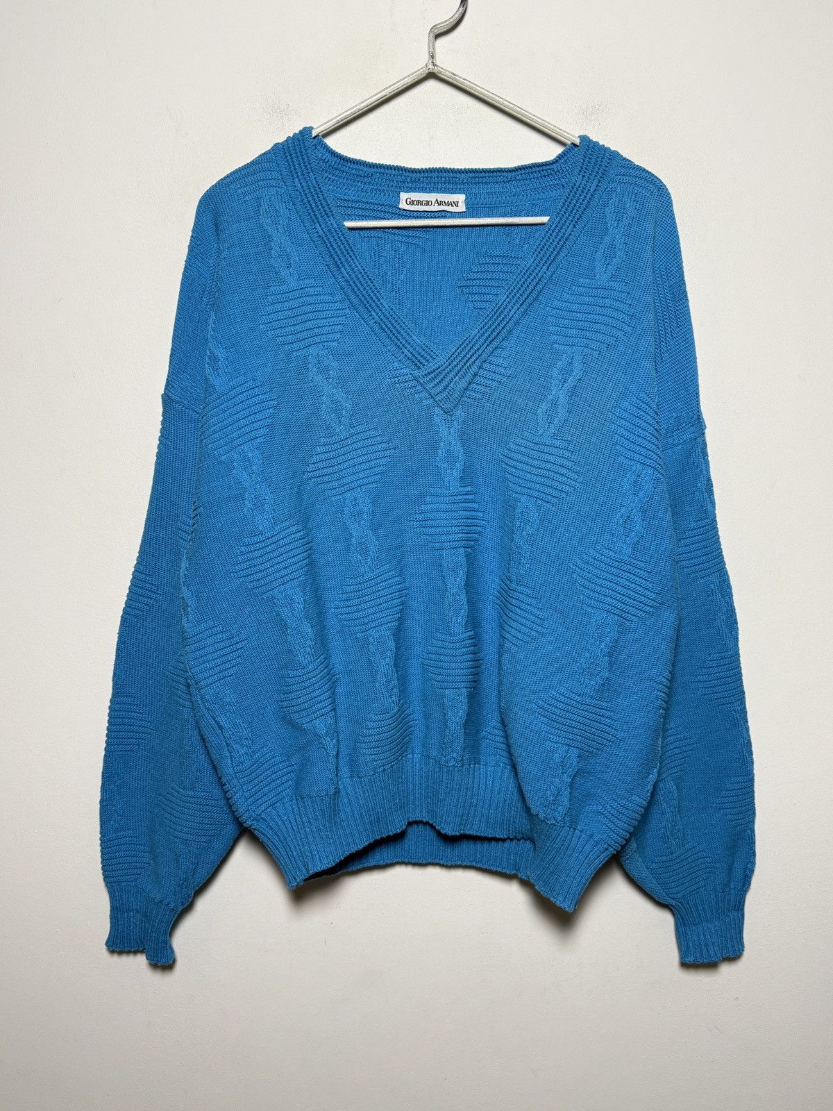 Giorgio Armani Vintage Giorgio Armani V-neck sweater erd chrome Size US M / EU 48-50 / 2 - 3 Thumbnail