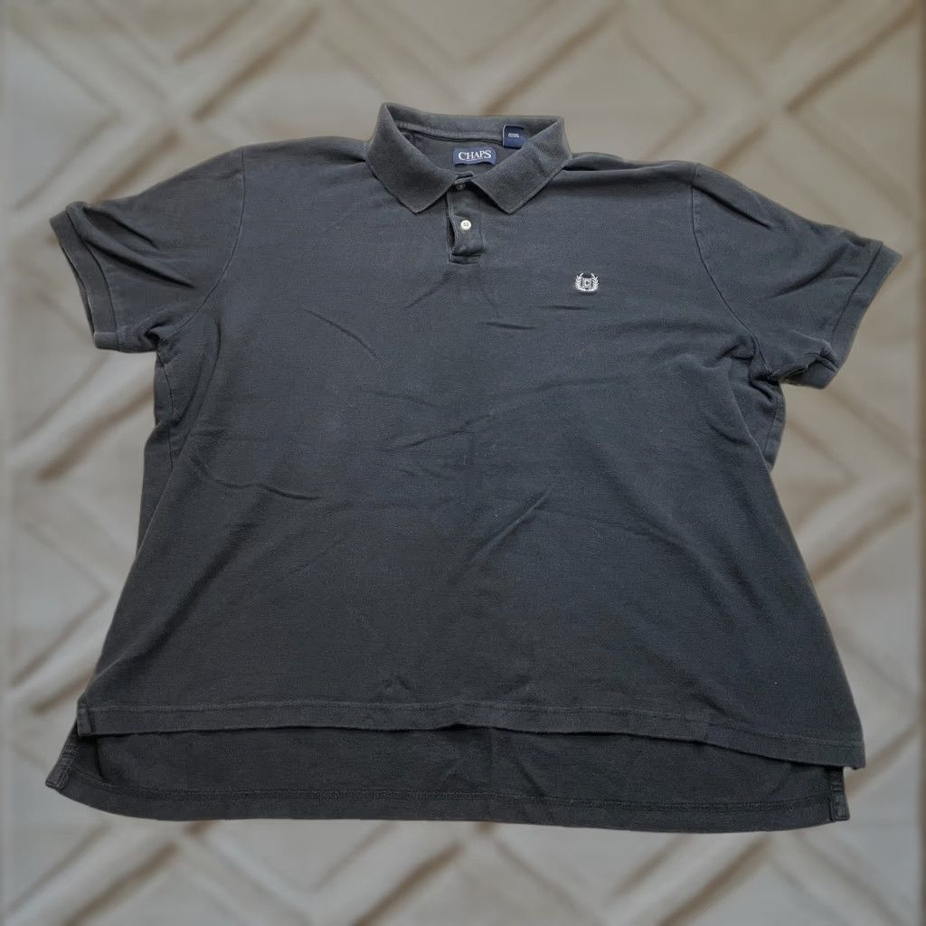 Chaps Chaps Polo Shirt Mens XXL Black Solid Short Sleeve Cotton Logo Rugby Golf Collар Size US XXL / EU 58 / 5 - 1 Thumbnail