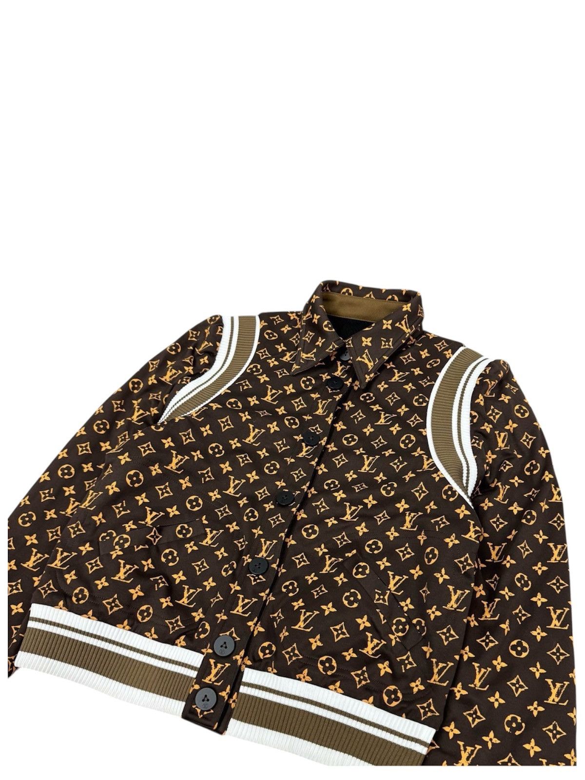 Louis Vuitton Louis Vuitton M Reversible Brown black Monogram Knit Jacket Size M / US 6-8 / IT 42-44 - 2 Thumbnail