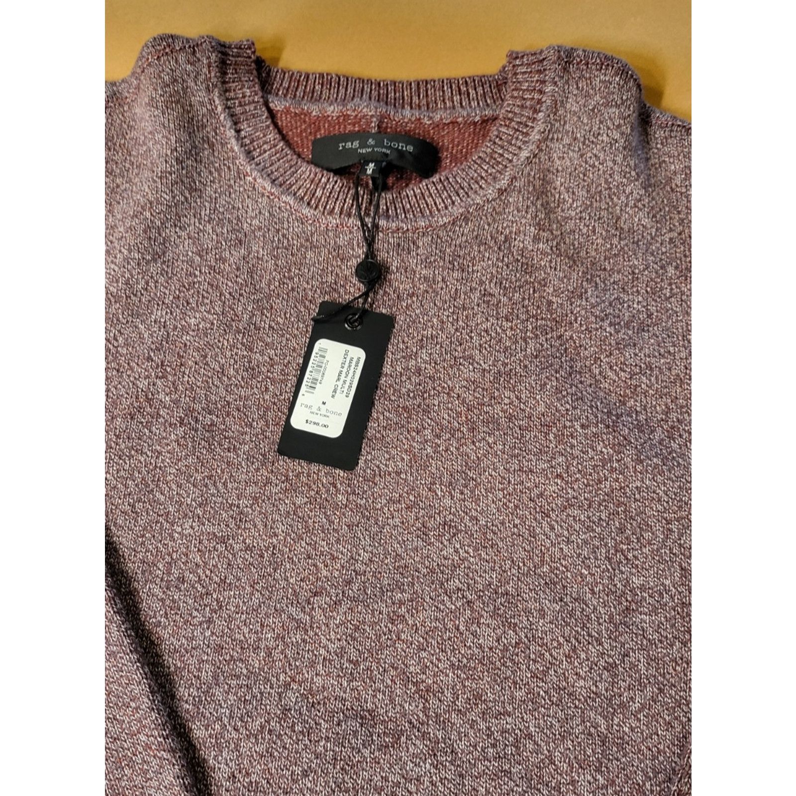 & Other Stories Rag & Bone Men's Maroon Dexter Sweater M Designer $298 NWT Size US M / EU 48-50 / 2 - 8 Thumbnail