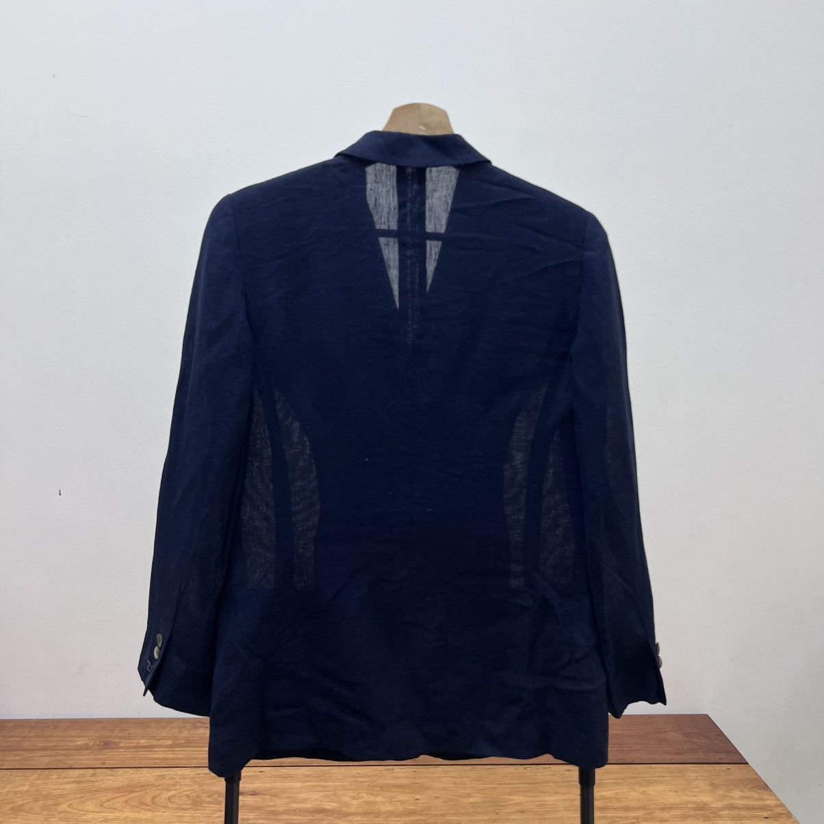 Burberry Vintage Burberry Indigo Hemp Blazer Jacket Stylish Size US S / EU 44-46 / 1 - 3 Thumbnail