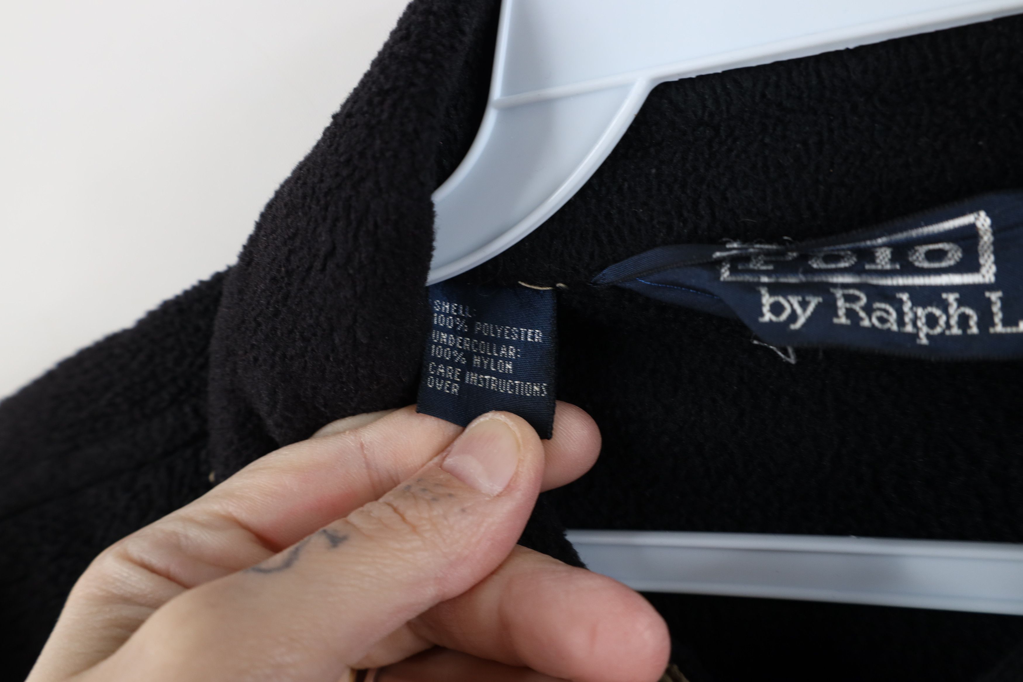 Ralph Lauren × Vintage Vintage 90s Ralph Lauren Polartec Fleece Bomber Jacket Black Size US S / EU 44-46 / 1 - 10 Thumbnail