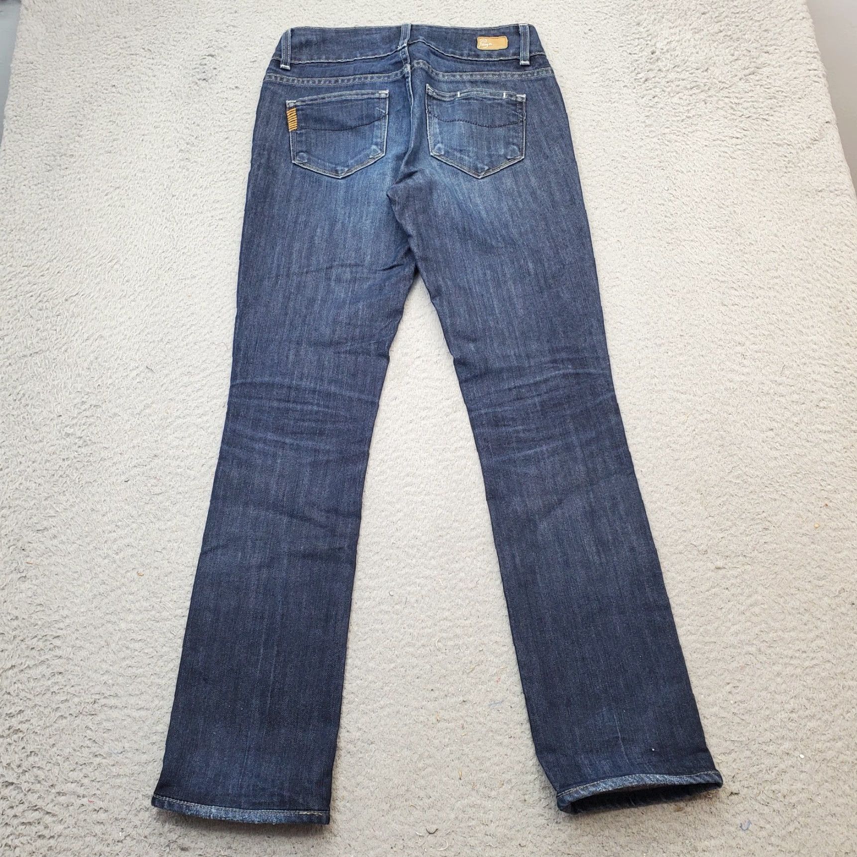 Paige Paige Bootcut Jeans Womens Size 26 Navy Denim 2-Button Fly 5-Pocket Inseam 27.75 In. Cotton Premium Blue Size 26" / US 2 / IT 38 - 2 Thumbnail
