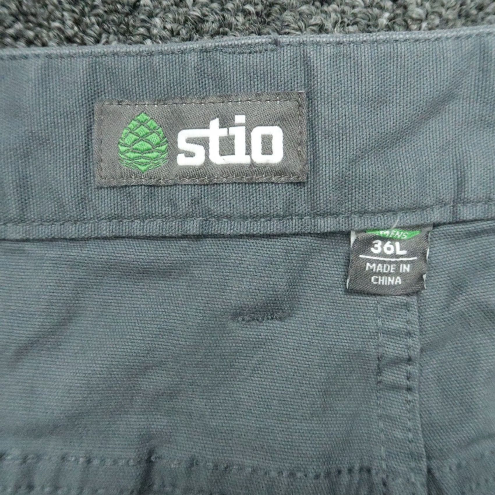 Vintage Stio Pants Mens 36x34 Gray Blue Rivet Canvas Organic Cotton 5 Pocket Hiking Pants, Chino, Regular, 34 Inseam, Straight Leg, Button Zip, 6 Size US 36 / EU 52 - 4 Thumbnail