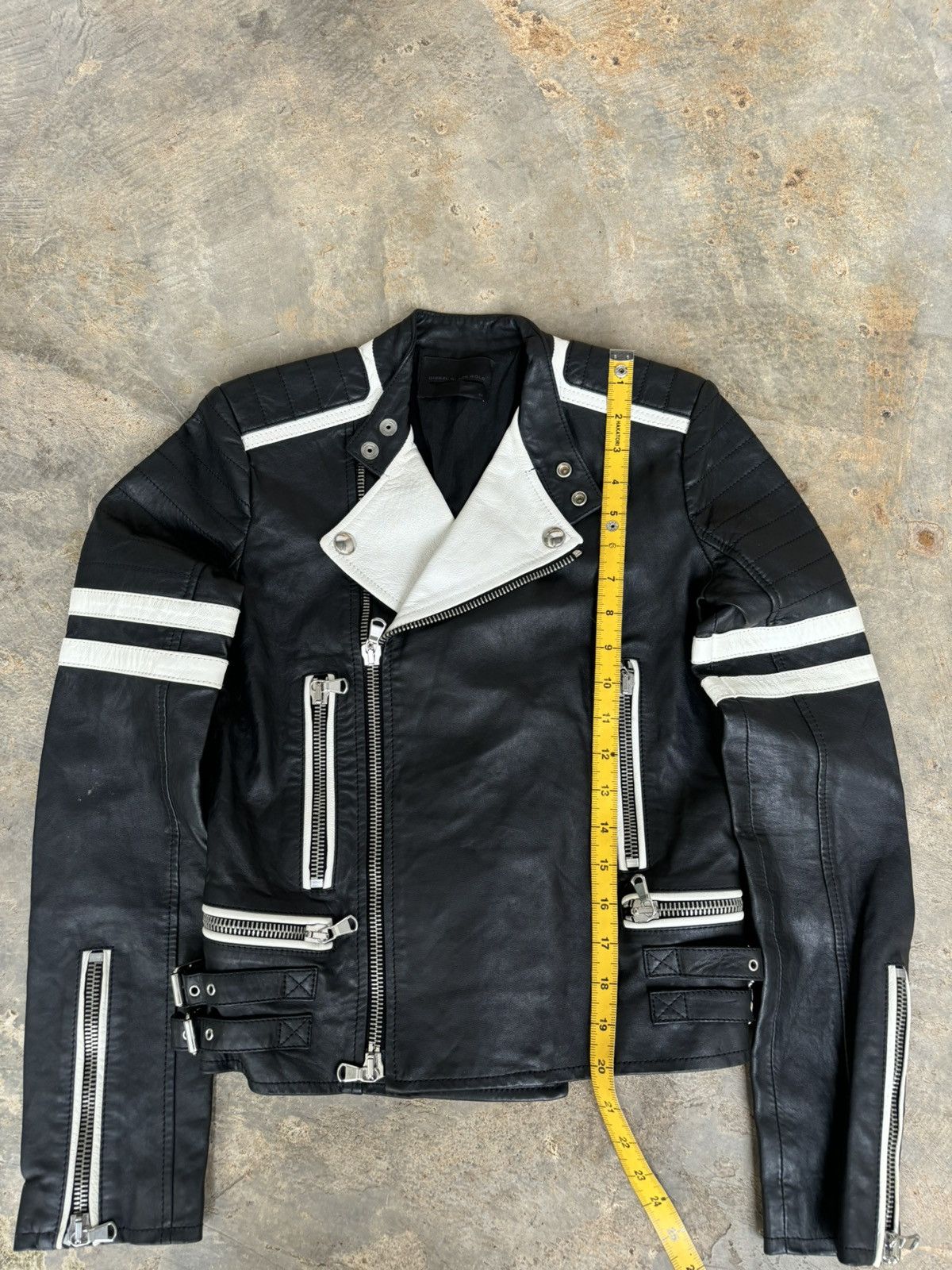 Diesel Black Gold Diesel Black Gold Multi Zipper Leather Jacket Size XS / US 0-2 / IT 36-38 - 17 Thumbnail