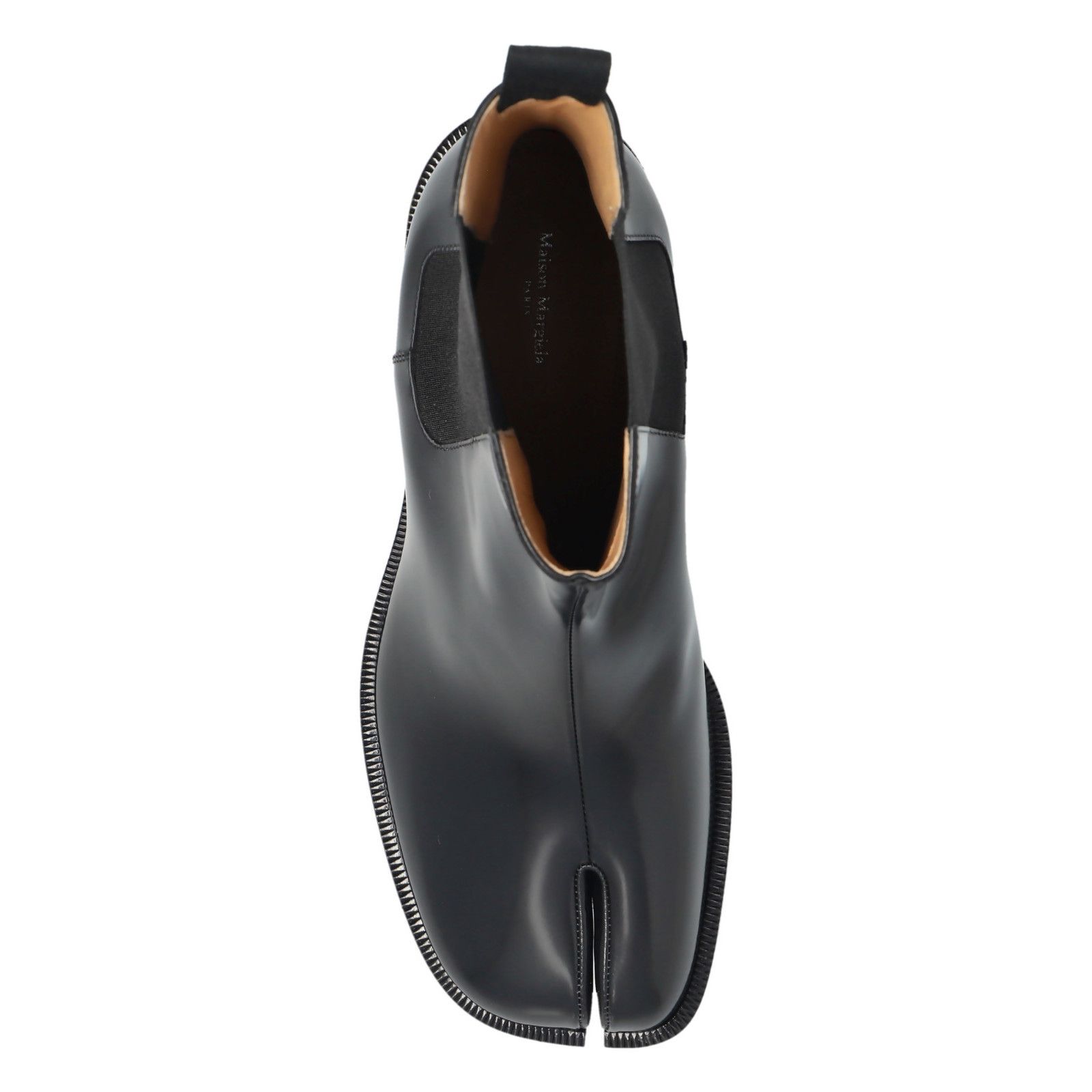 Maison Margiela MAISON MARGIELA Tabi Split Toe Black Leather Ankle Boots New Size US 12 / EU 45 - 4 Thumbnail