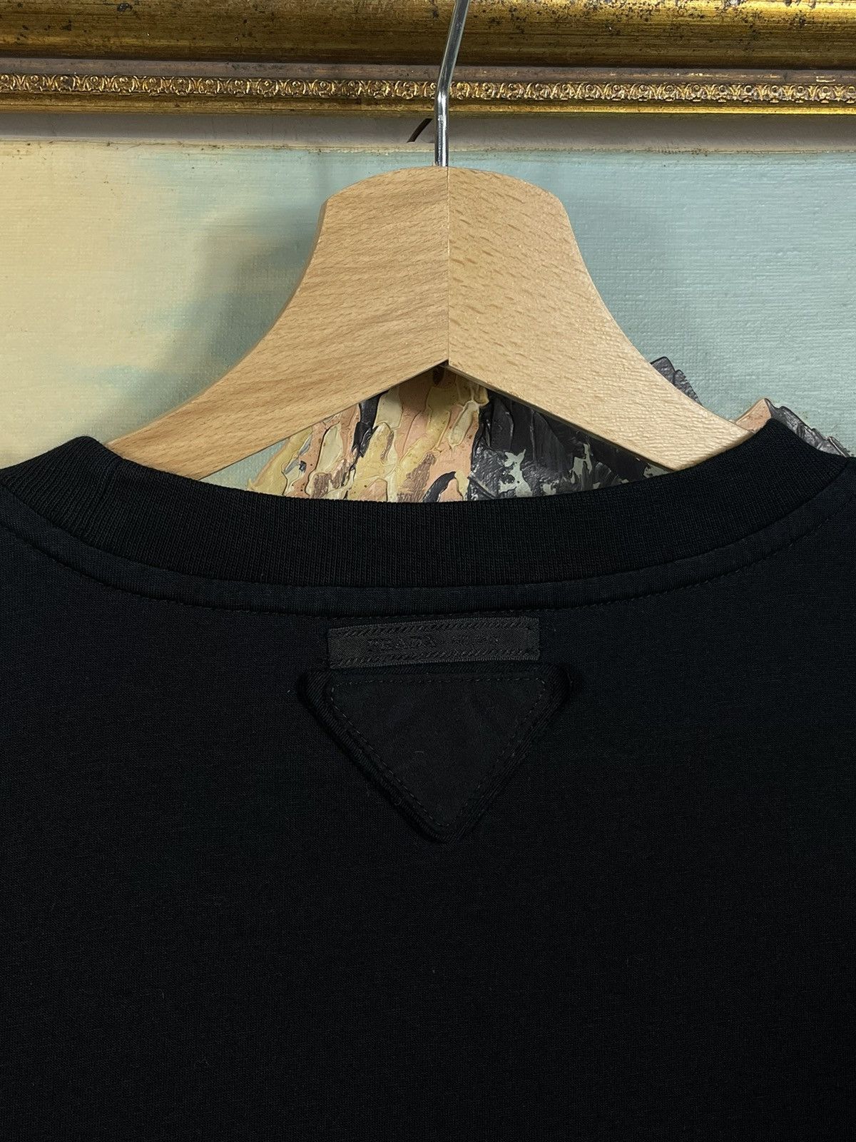 Designer × Prada Prada Black Basic Small Logo T-shirt Tee Short Sleeve Size US XXL / EU 58 / 5 - 7 Thumbnail