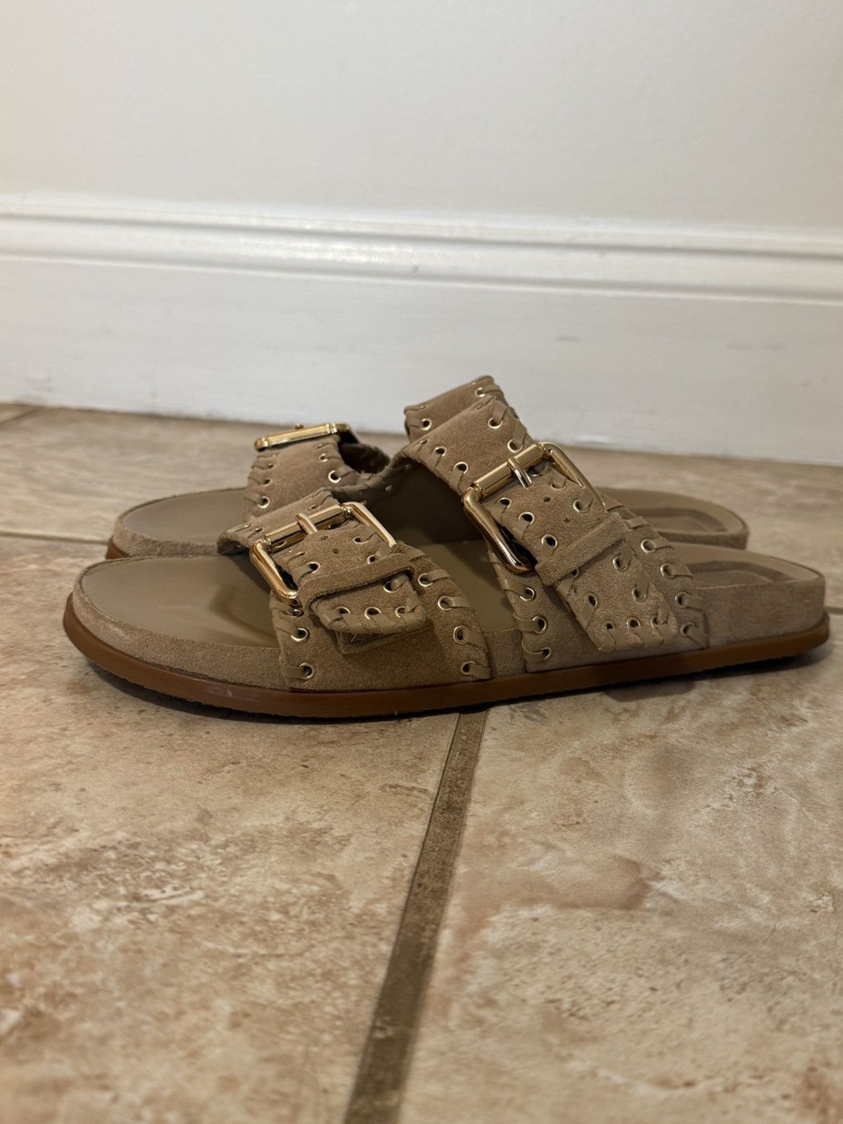 Zara Zara suede flat Sandals Size US 9 / IT 39 - 2 Thumbnail