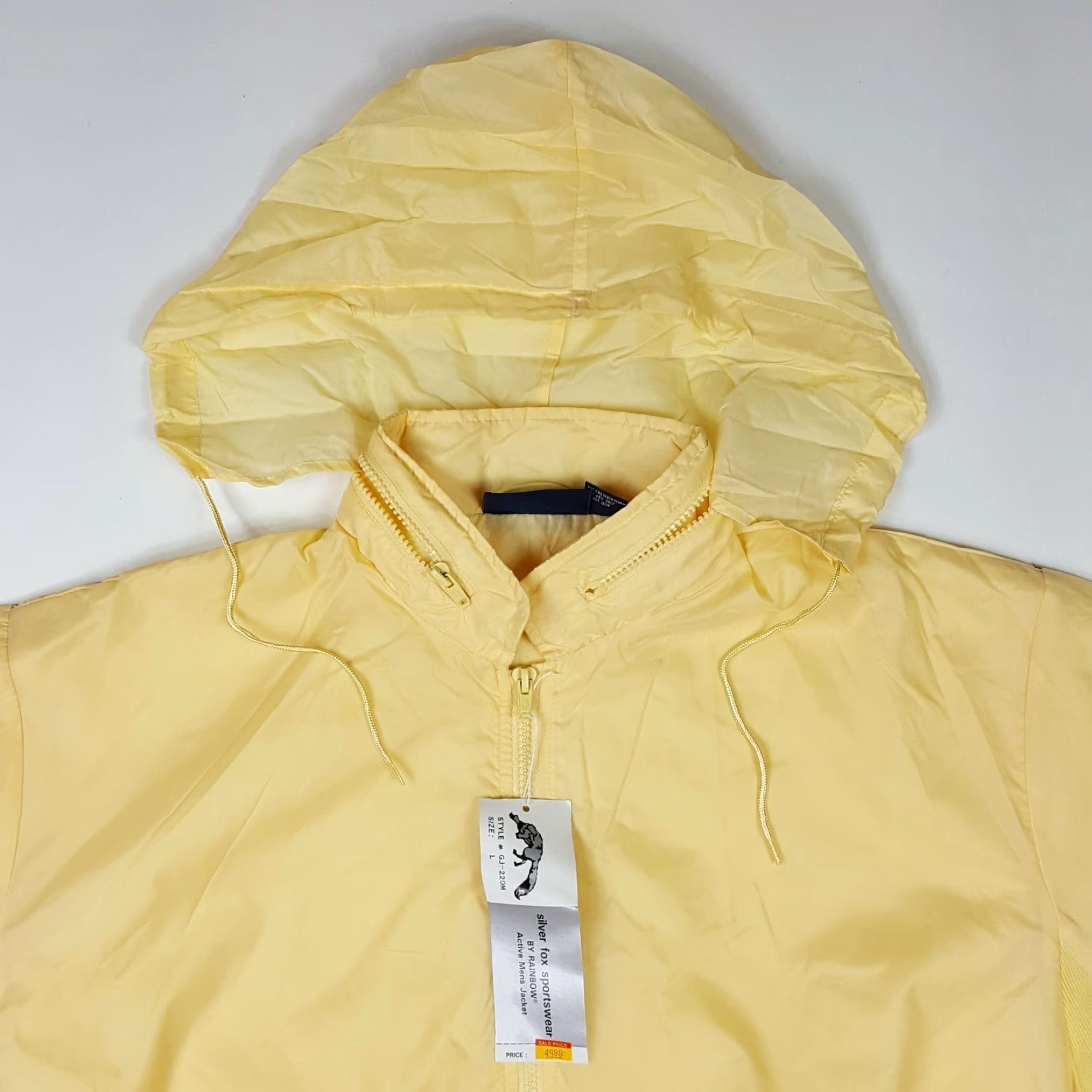 Etro VINTAGE Silver Fox Windbreaker Jacket Mens L Yellow 80s Retro Full Zip Hidden Hood Stree Size US L / EU 52-54 / 3 - 6 Thumbnail