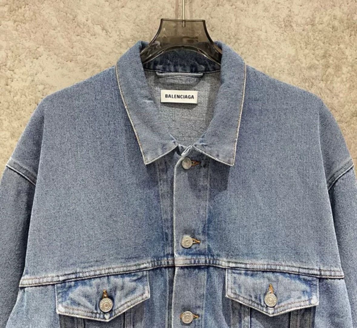 Balenciaga Balenciaga Seven Nation Language Blue Cowboy Coat Size US S / EU 44-46 / 1 - 4 Thumbnail