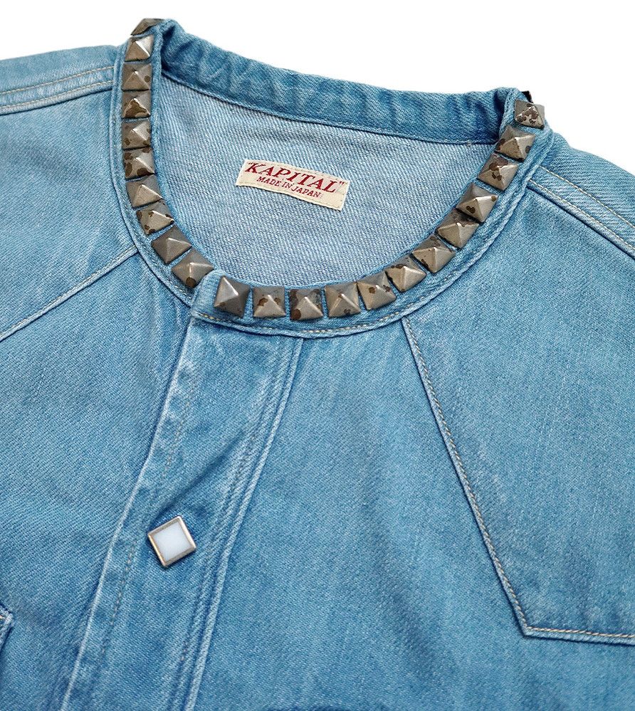 Kapital Kapital 8oz denim band collar studs western shirt indigo 3 Size US L / EU 52-54 / 3 - 3 Thumbnail