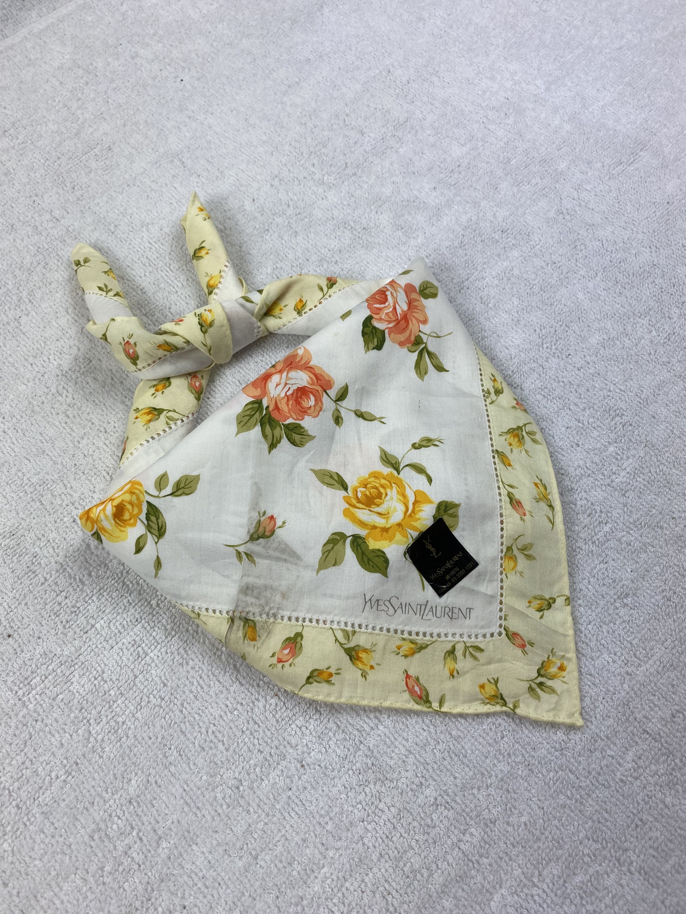 Yves Saint Laurent Yves Saint Laurent Handkerchief / Bandana / Neckerchief Size ONE SIZE - 2 Thumbnail
