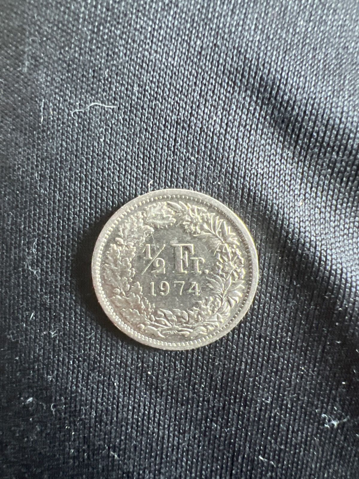Vintage 1974 Swiss Franc Coin Size ONE SIZE - 2 Thumbnail