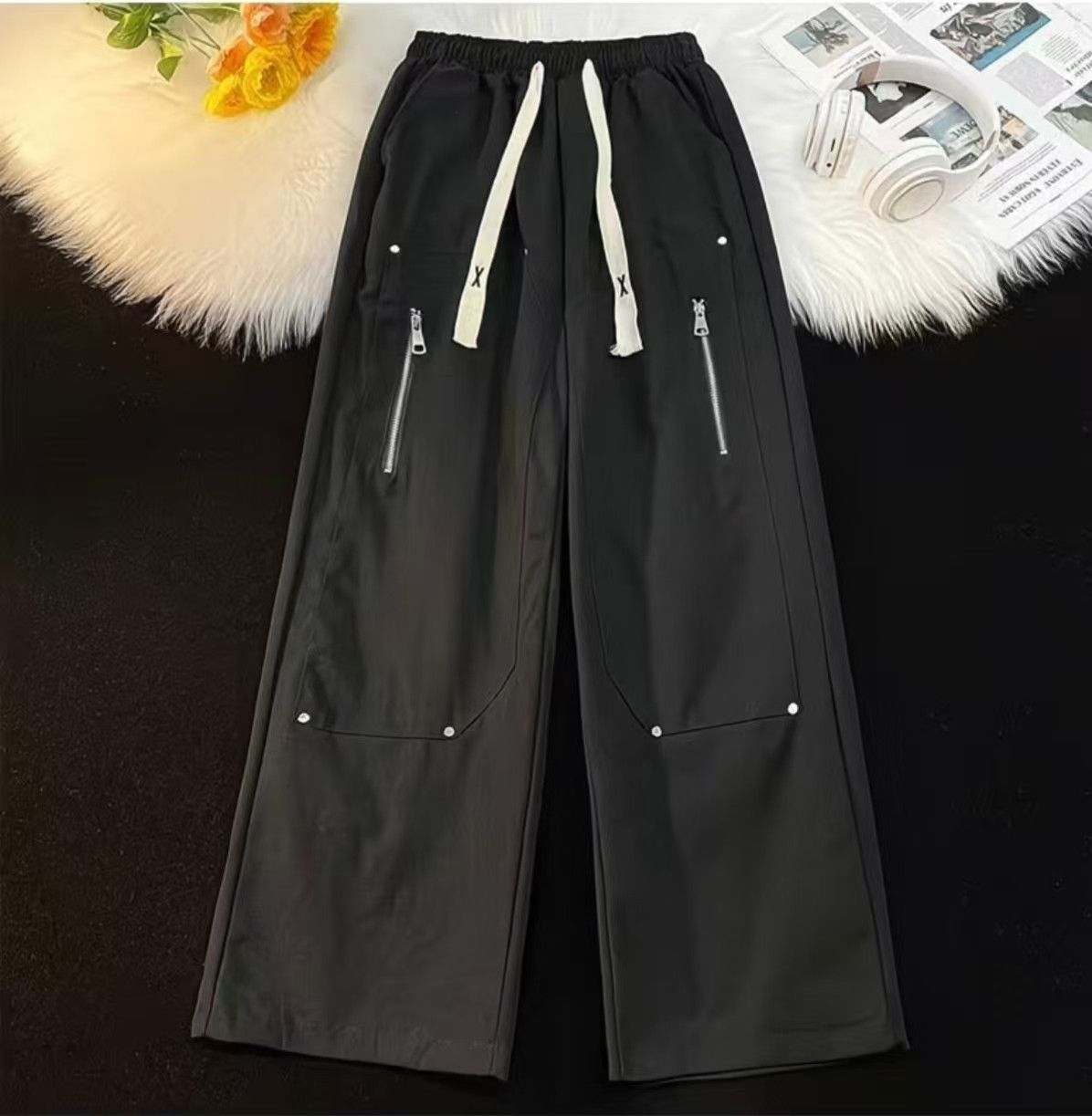 Vintage Drawstring Cargo Streetwear Size US 32 / EU 48 - 1 Thumbnail