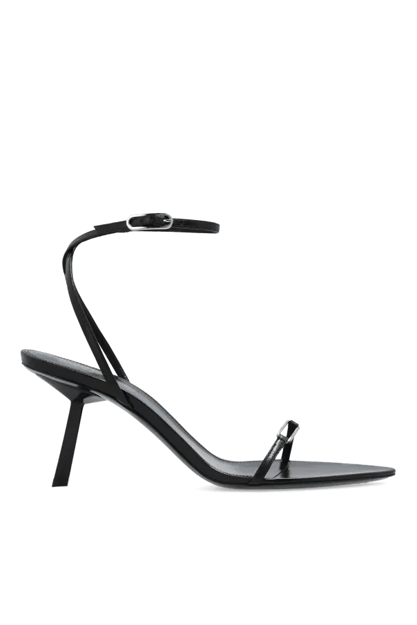 Saint Laurent Paris oc11z1225 775116 Kitty Sandals in Shiny Leather in Black Size US 5.5 / IT 35.5 - 1 Thumbnail