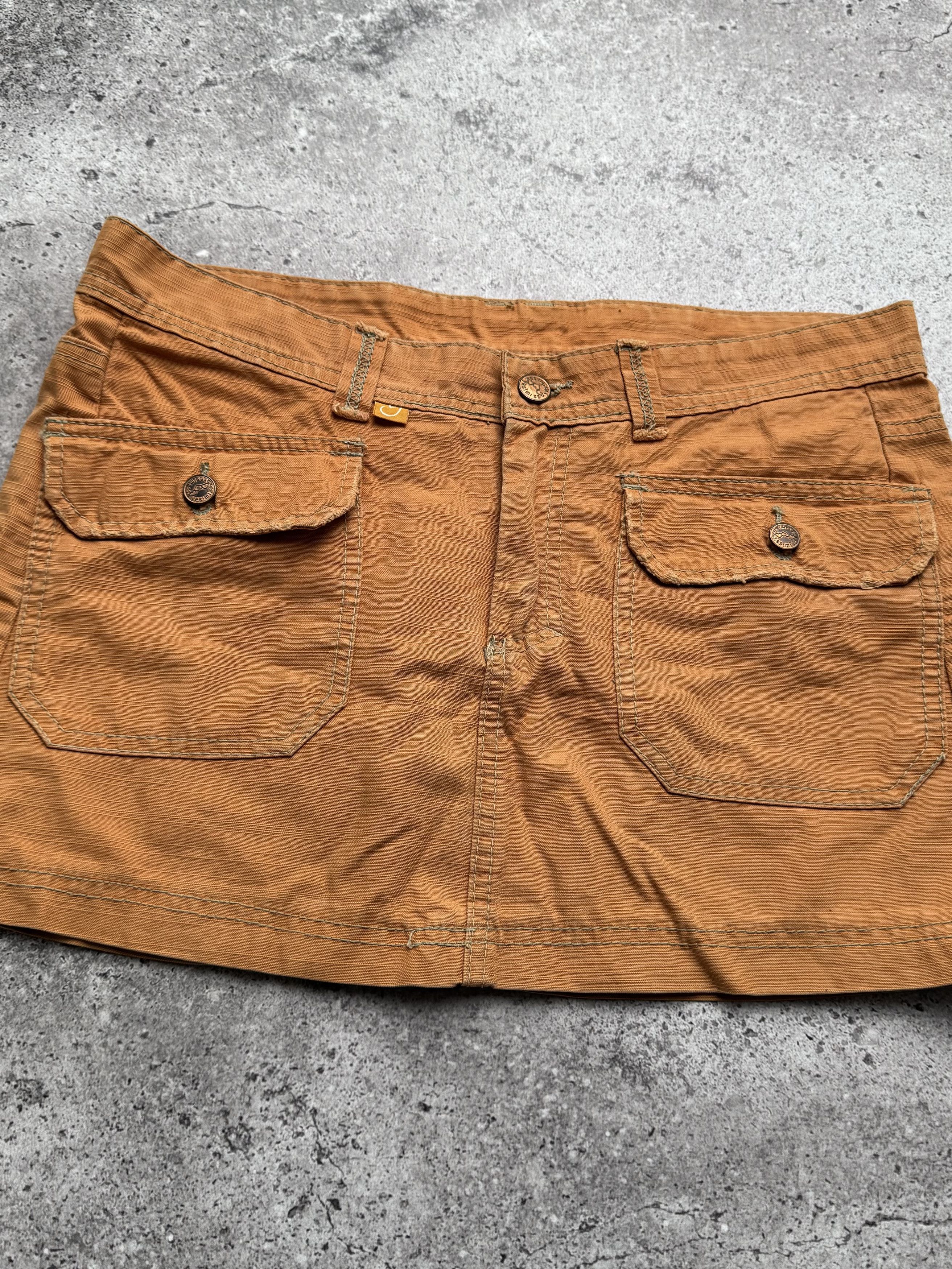 Vintage Vintage Cargo Skirt Low Rise Cotton Utility Style Skirt (E8) Size 32" / US 10 / IT 46 - 2 Thumbnail