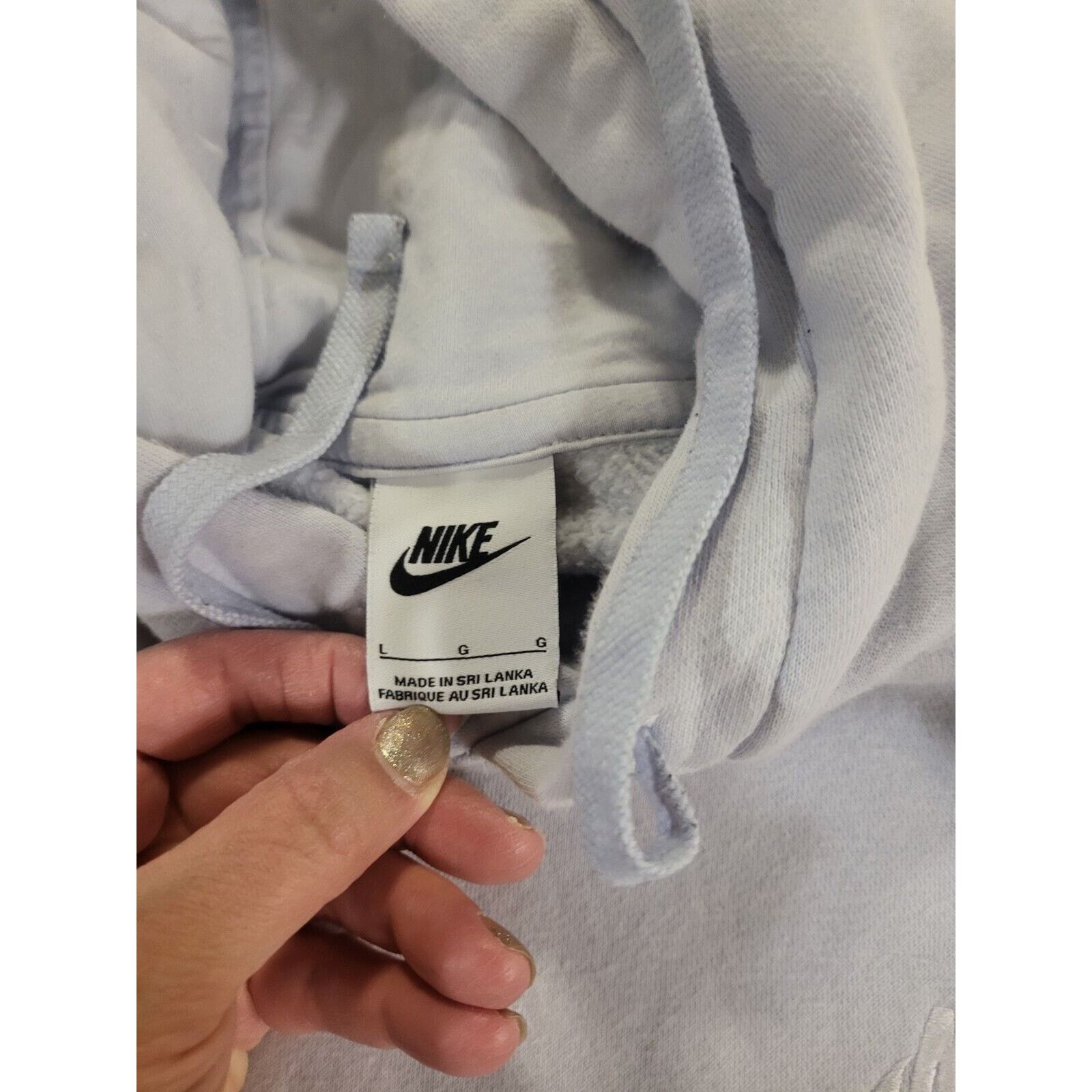 Nike Nike Pale Blue Mens Size Large Hoodie Size US L / EU 52-54 / 3 - 3 Thumbnail