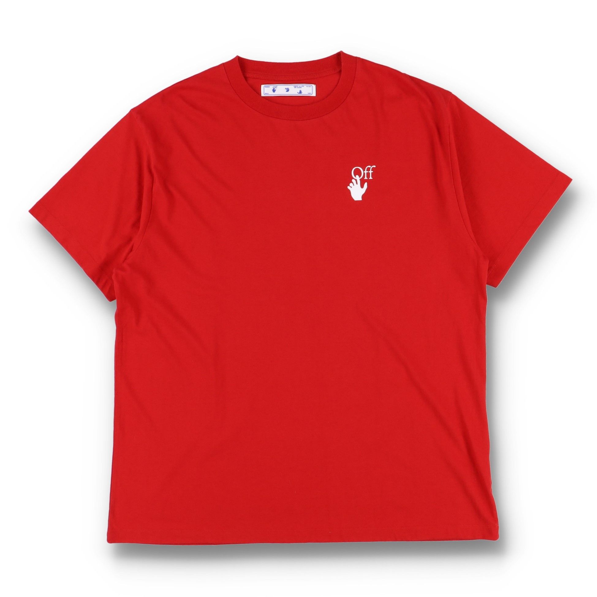 Off-White Red Cut Here Arrows Logo Oversized T-Shirt Size US M / EU 48-50 / 2 - 5 Thumbnail