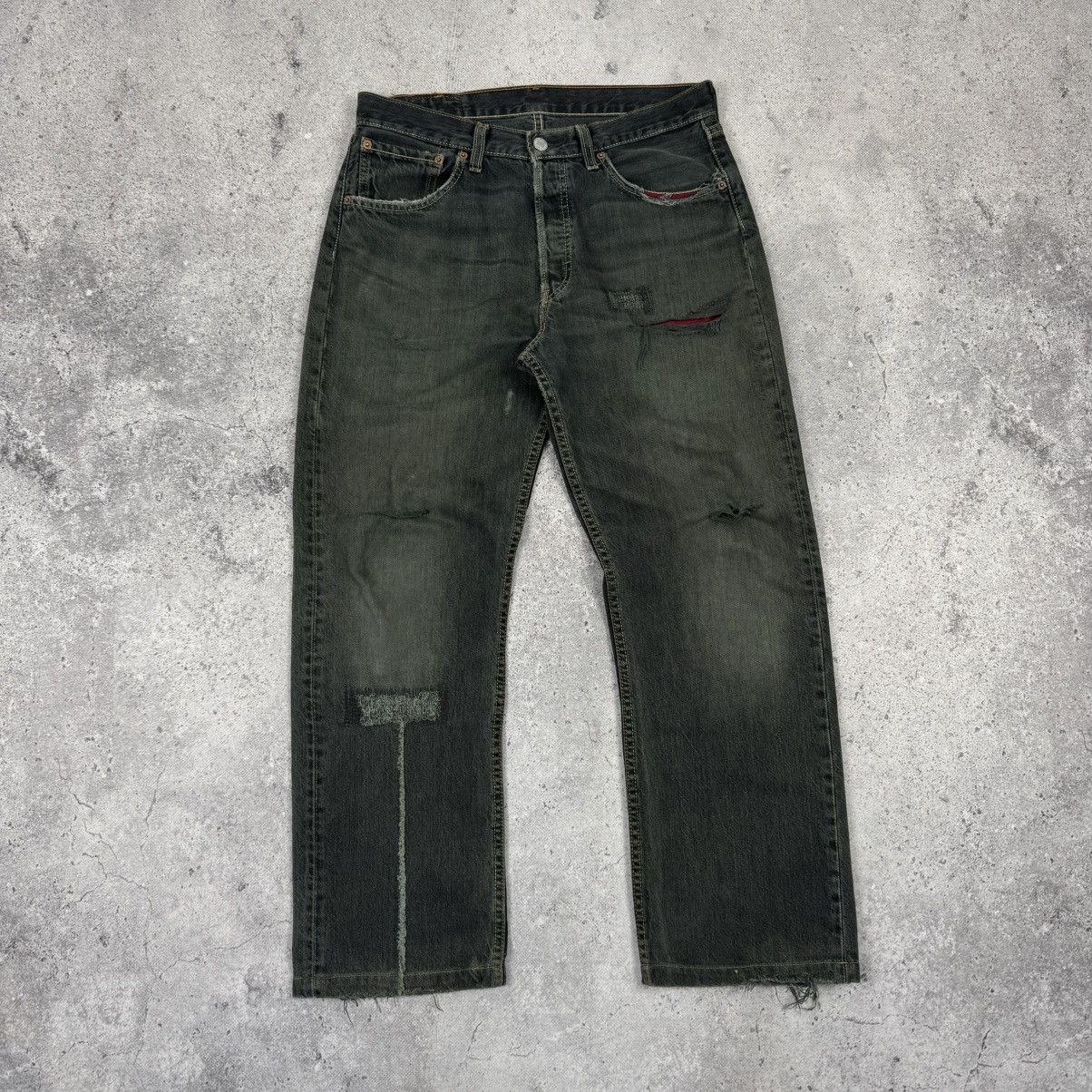 Japanese Brand × Levi's × Vintage Vintage Levi’s 501 Distressed Faded Grunge Avant Garde Jeans Size US 32 / EU 48 - 3 Thumbnail