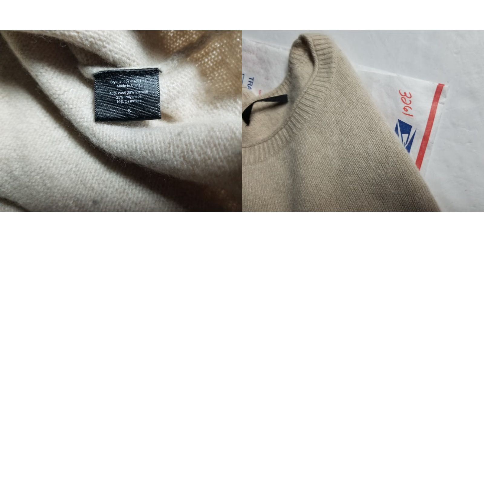Vintage Jenni Kayne Everyday Sweater Beige Wool Cashmere Blend Knit Pullover Size Small Size S / US 4 / IT 40 - 8 Thumbnail