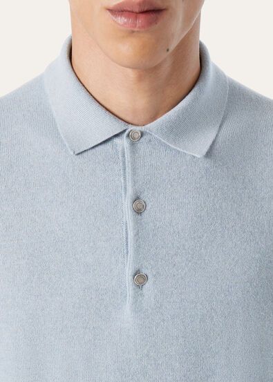 Loro Piana os11x0226 FAO9748 Classic Polo Shirt in Iced Snow Melange Size US M / EU 48-50 / 2 - 3 Thumbnail