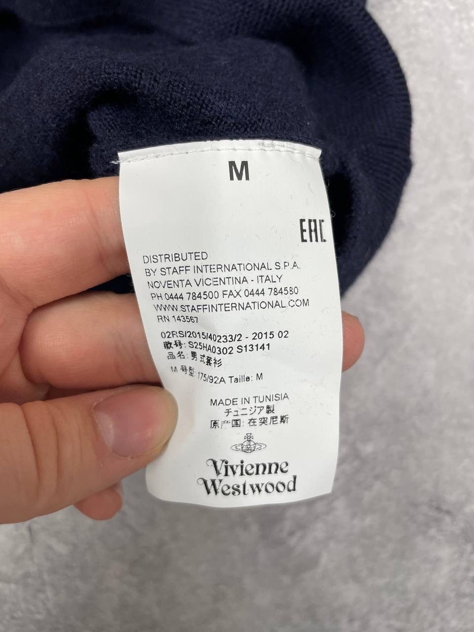 Vivienne Westwood Vivienne Westwood Men’s Vintage Sweater V Neck Navy Size M Size US M / EU 48-50 / 2 - 5 Thumbnail
