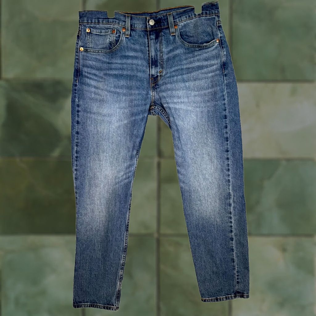 Levi's Levis 502 Jeans Mens 32x30 Blue Denim Tapered Straight Stretch Mid Rise Size US 32 / EU 48 - 1 Thumbnail