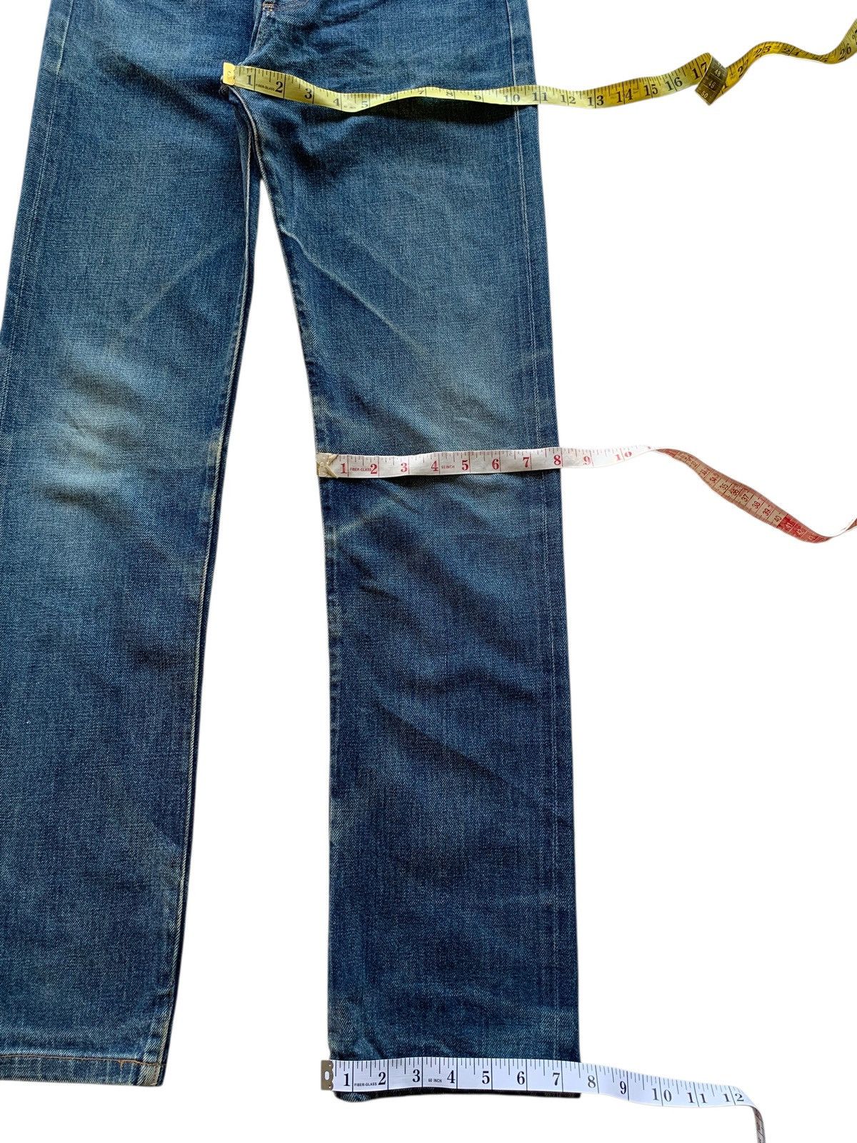 A.P.C. A.P.C SELVEDGE FADED & RUSTY JAPANESE DISTRESSED DENIM Size US 30 / EU 46 - 19 Thumbnail