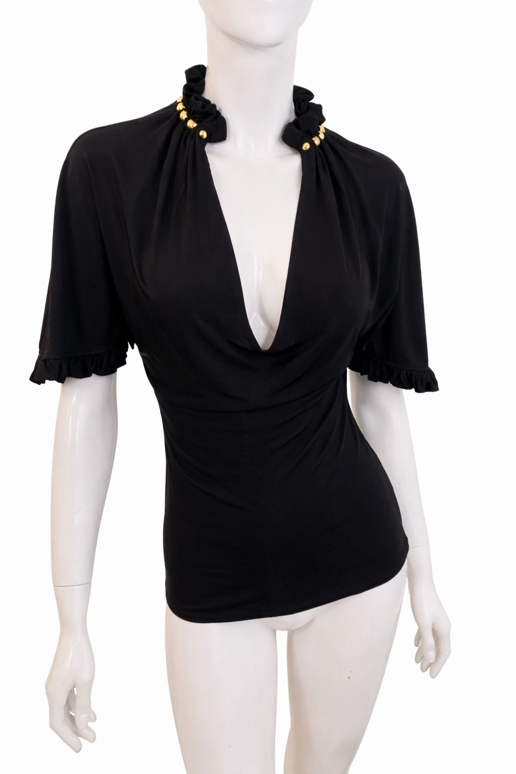 Paco Rabanne Paco Rabanne Jewelry Neckline Gold Bead Necklace Top Size S / US 4 / IT 40 - 2 Thumbnail