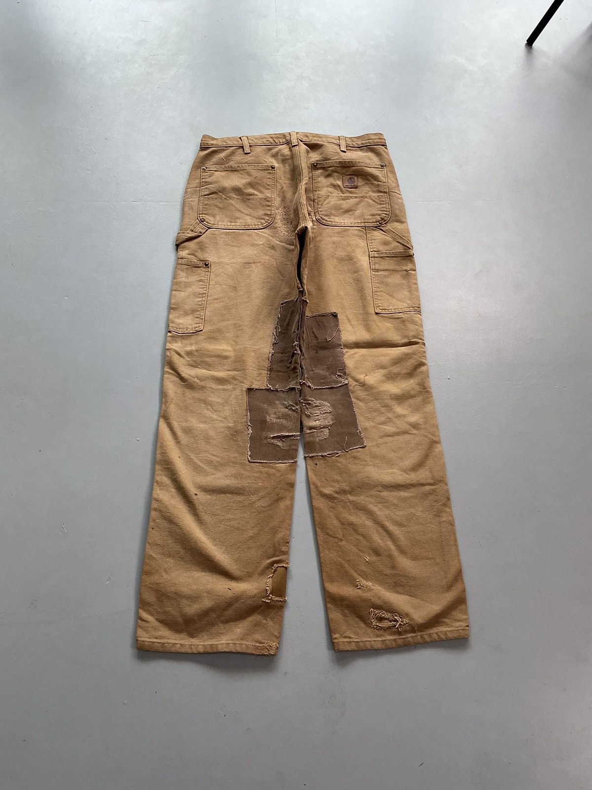 Carhartt Vintage Carhartt B136 BRN double knee rework workwear denim Size US 34 / EU 50 - 2 Thumbnail